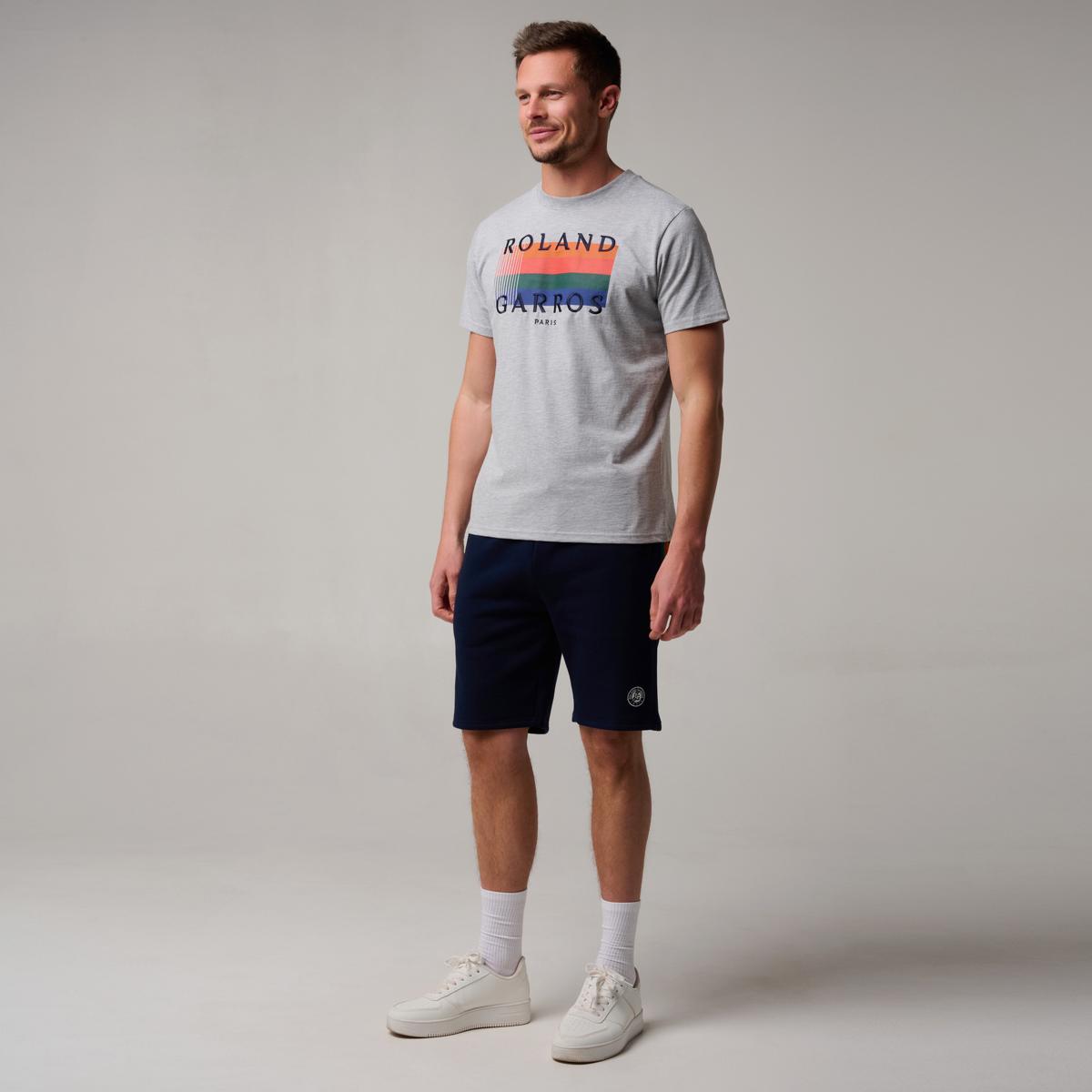Roland-Garros Color Lines men T-Shirt - Gray | Roland-Garros Store