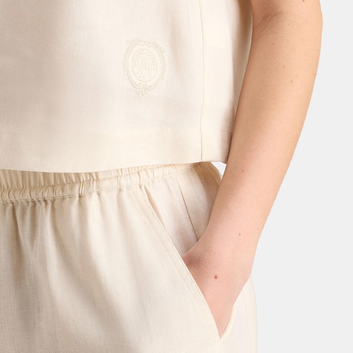 Galeries Lafayette x Roland-Garros linen women Tank top - Ecru