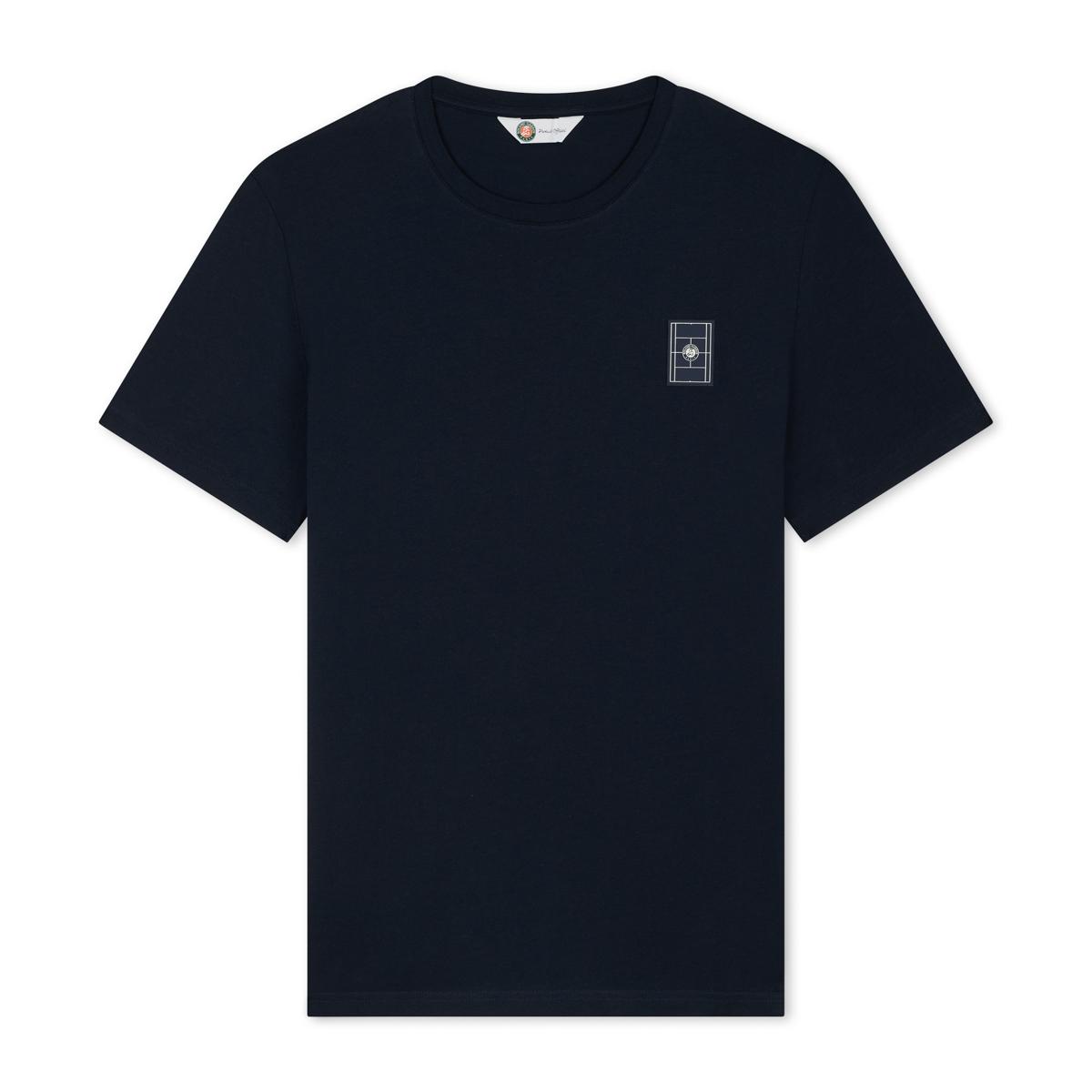 Roland-Garros court logo men T-Shirt - Navy blue | Roland-Garros Store