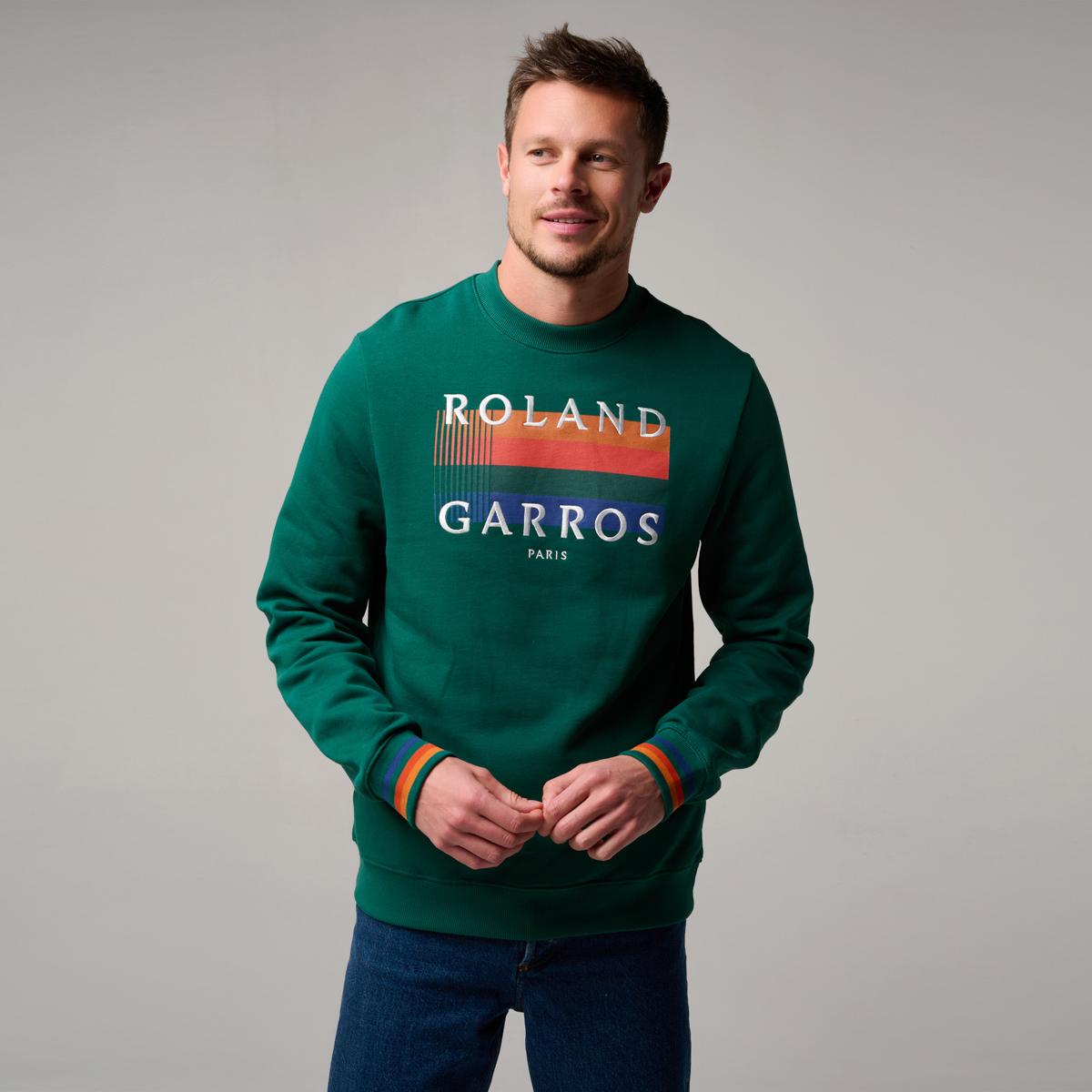 【新品】Roland garros official wear (L) Roland-Garros Color Line men Sweatshirt - Green | Roland-Garros Store
