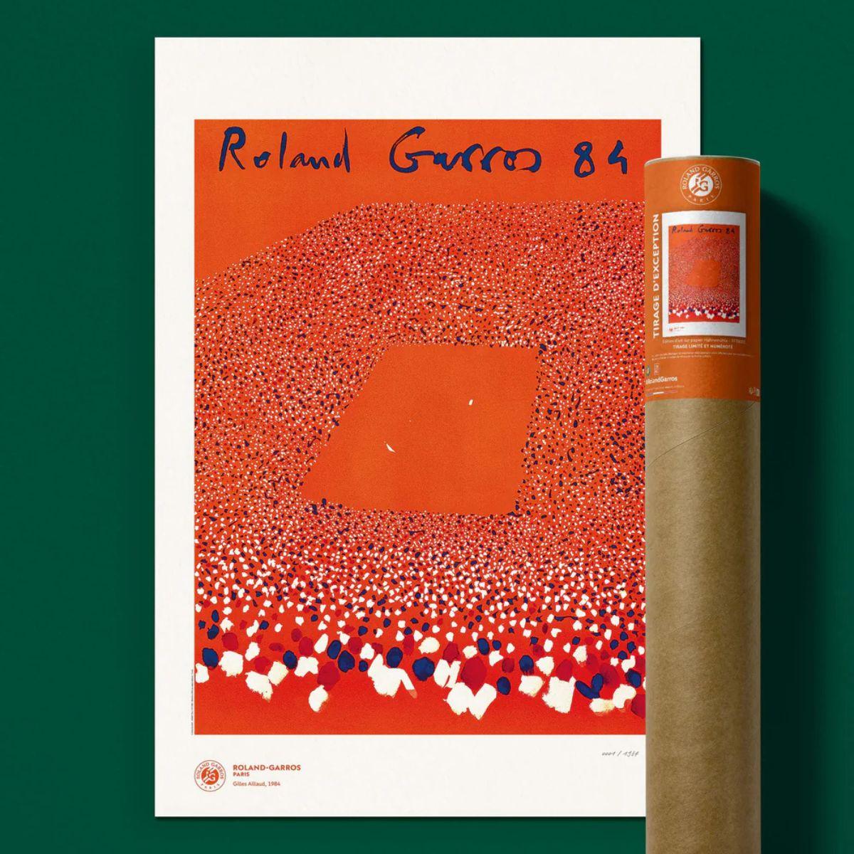 Oneart x Roland-Garros RG 1984 Exceptional poster70x100 cm in tub