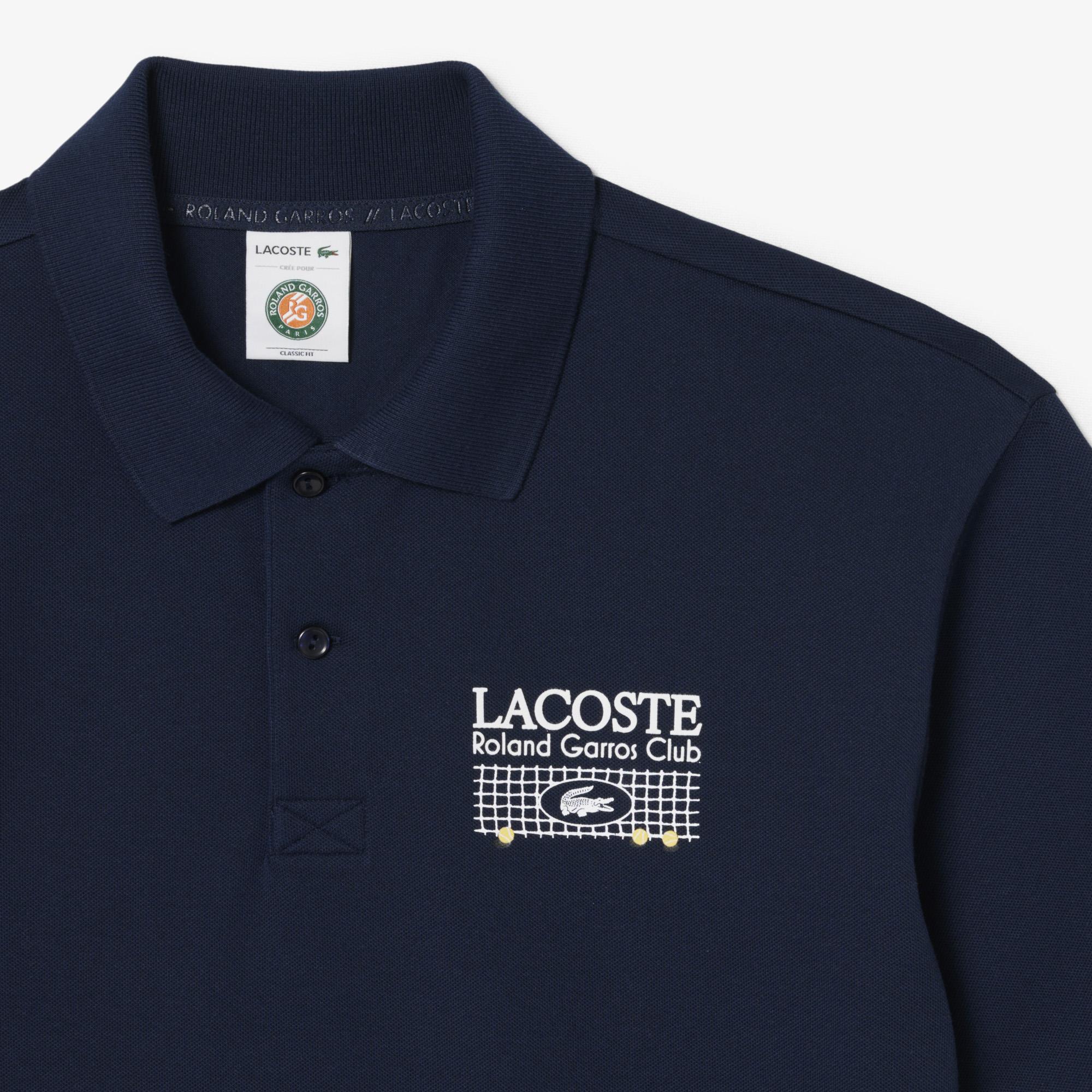 Lacoste x Roland-Garros Club men Polo shirt - Navy blue | Roland