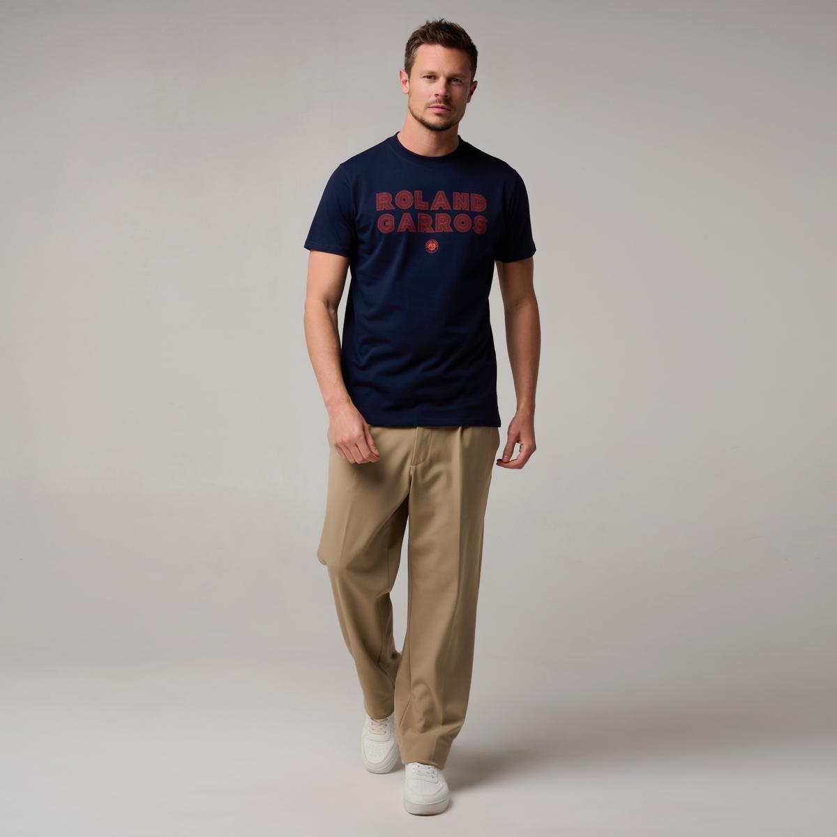 Roland-Garros Signature men T-Shirt - Navy blue | Roland-Garros Store