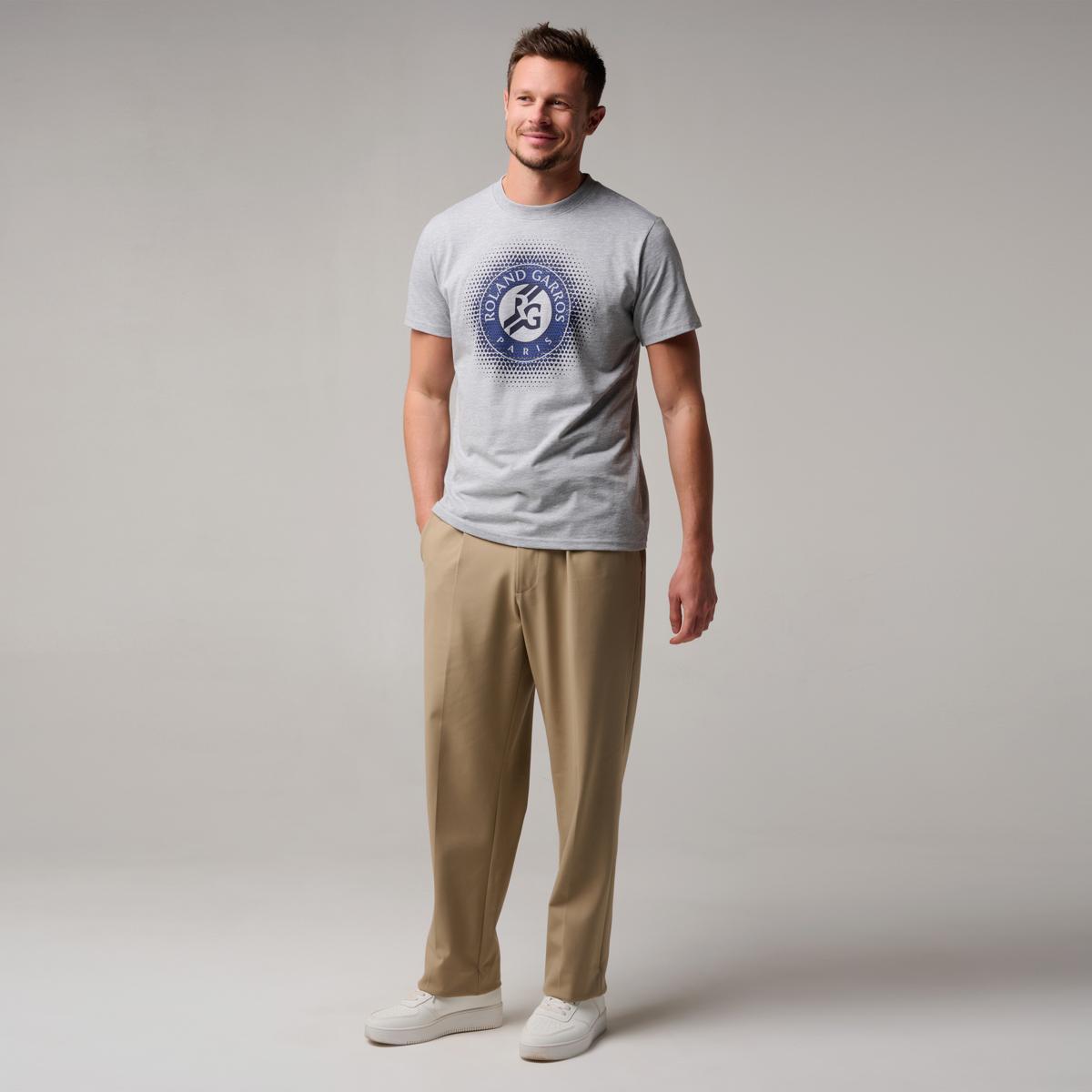 Roland-Garros logo men T-Shirt - Gray | Roland-Garros Store