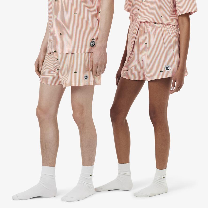 Lacoste x Roland-Garros Stripes unisexe short- Pink | Roland