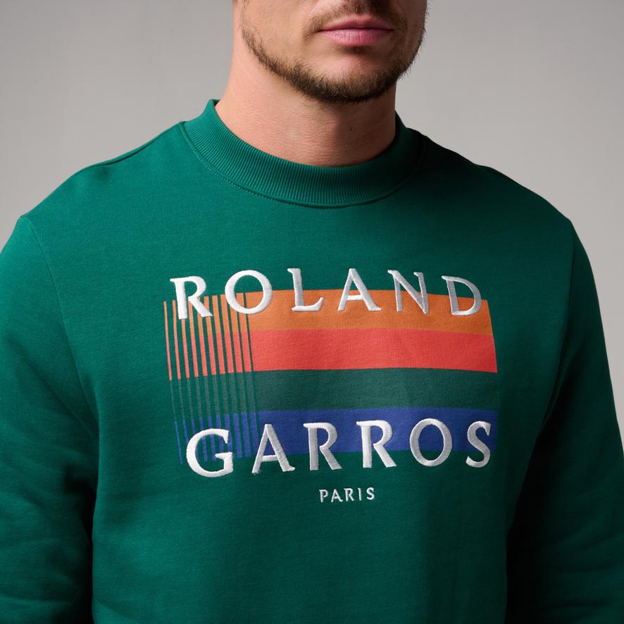 Roland-Garros Color Lines men Sweatshirt - Green | Roland-Garros Store