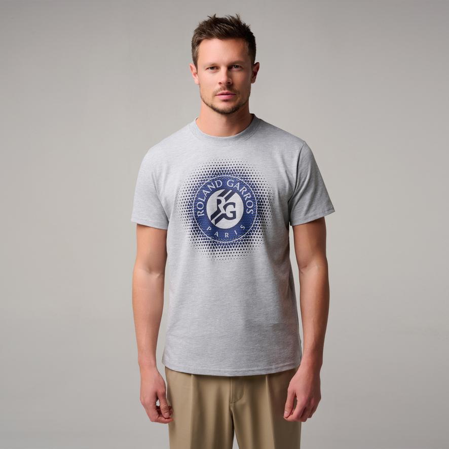 Roland-Garros logo men T-Shirt - Gray | Roland-Garros Store
