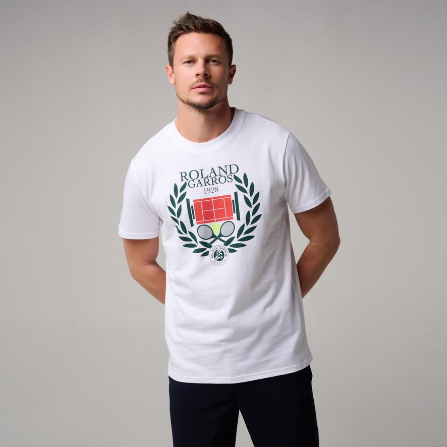 Roland-Garros crown men T-Shirt - White | Roland-Garros Store