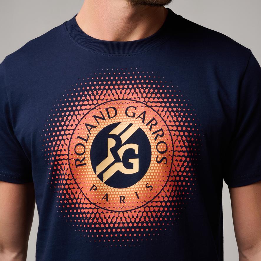Roland-Garros logo men T-Shirt - Navy blue | Roland-Garros Store