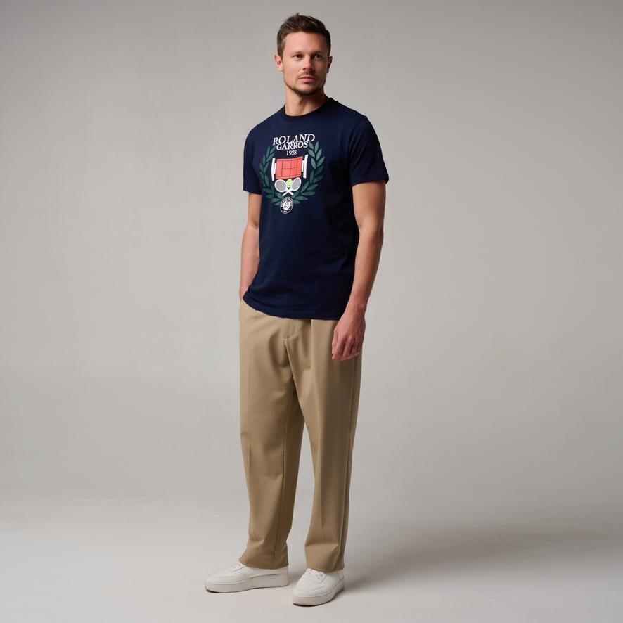 Roland-Garros crown men T-Shirt - Navy blue | Roland-Garros Store