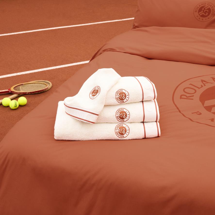 Carré Blanc x Roland-Garros 90x105cm unisex Bath sheet - Beige