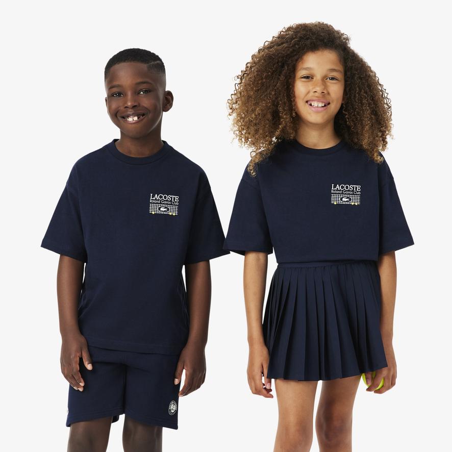 Lacoste x Roland-Garros Club kids T-Shirt - Navy blue | Roland