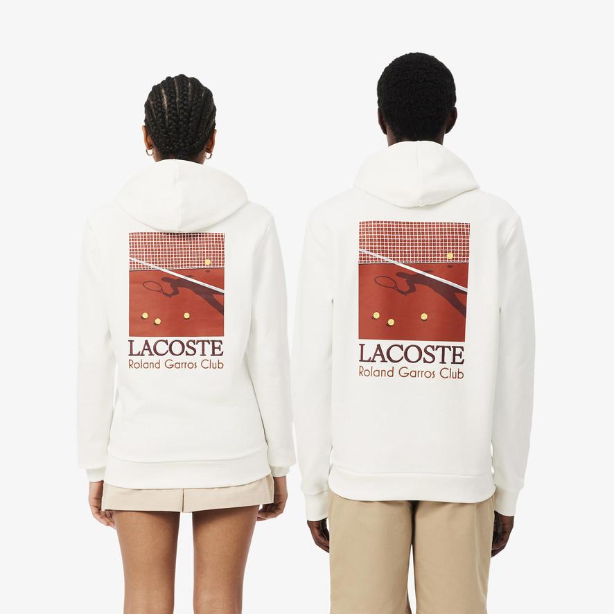 Lacoste x Roland-Garros Club Unisex Sweatshirt - Ecru | Roland