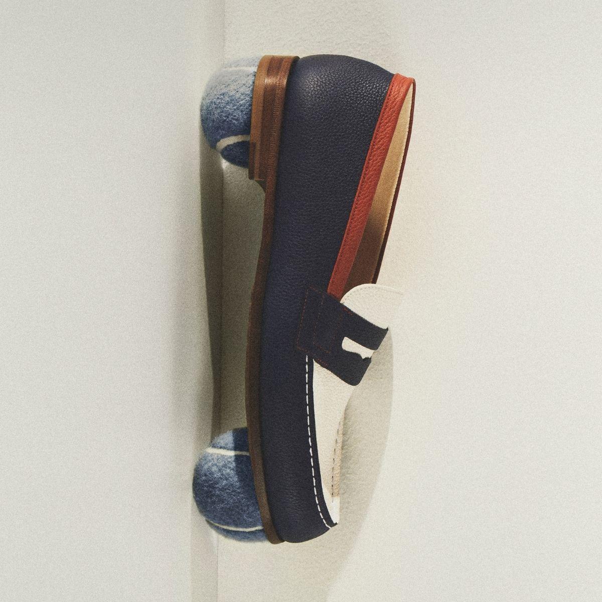 J.M Weston x Roland-Garros Men's Moccasins - Navy | Roland-Garros