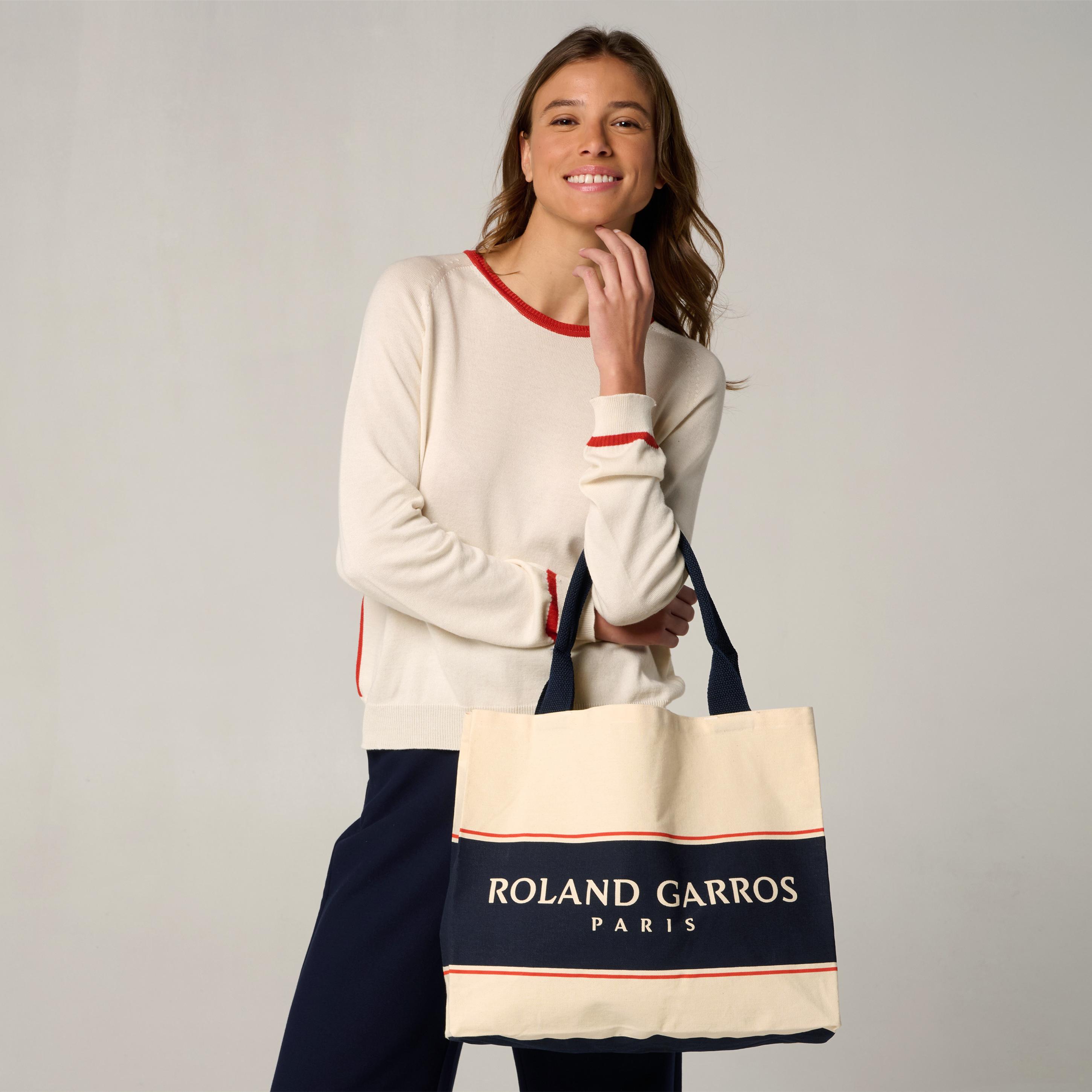 ROLAND GARROS トートバッグ アイボリー Roland-Garros Heritage shopping bag - Ecru | Roland-Garros Store