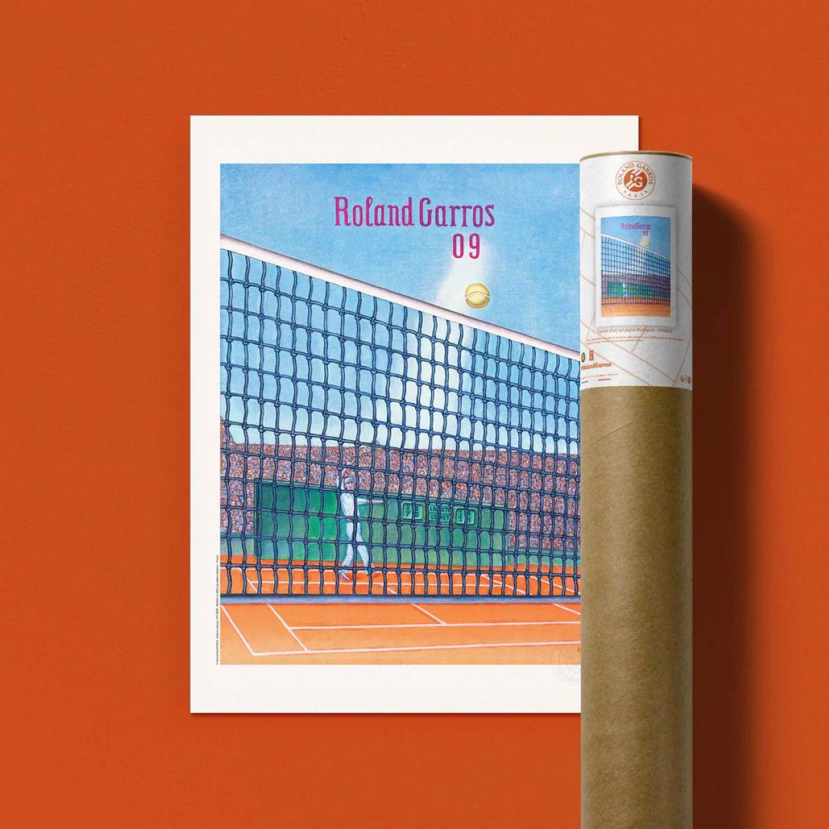 Oneart x Roland-Garros RG 2009 Poster30x40 cm in a pouch - Clay
