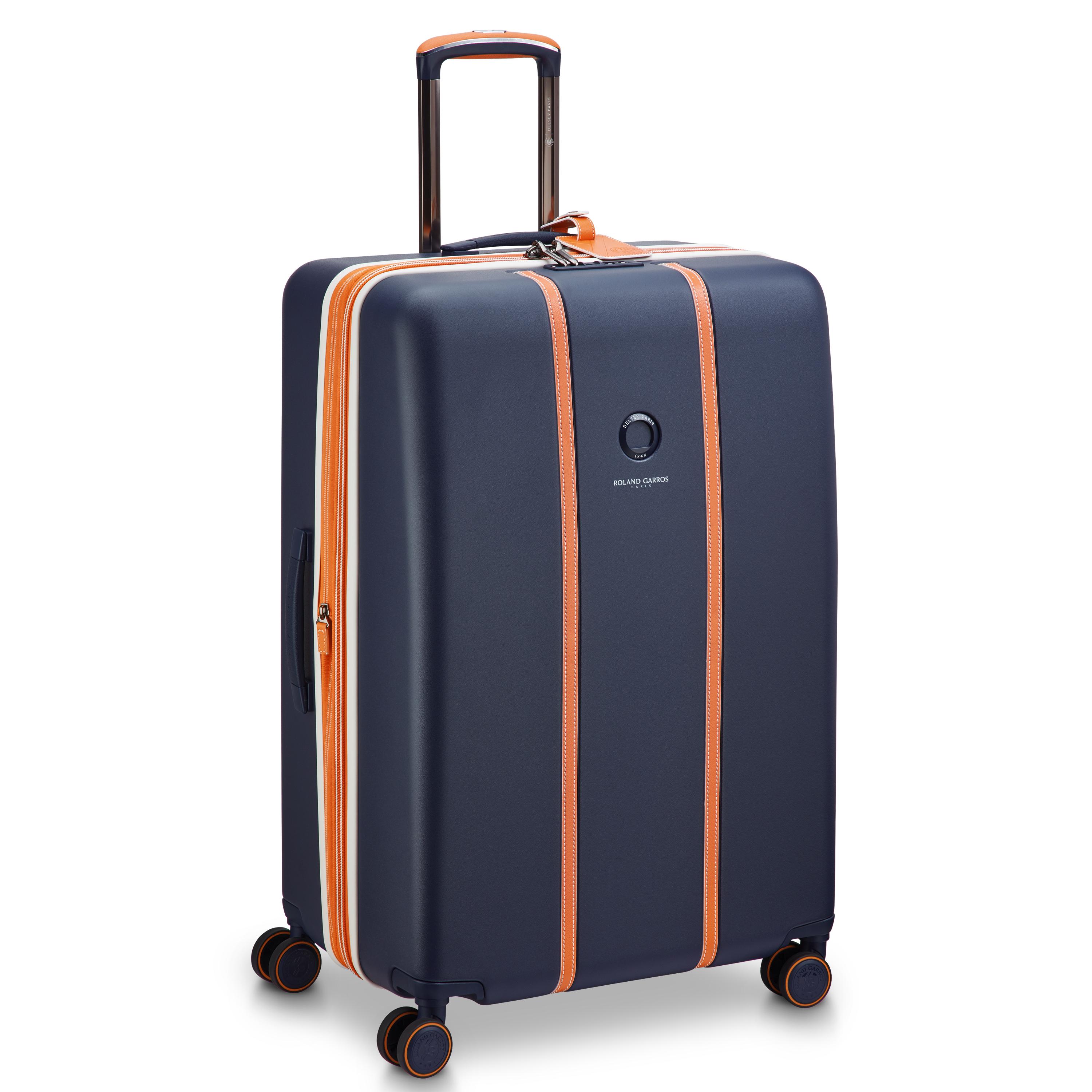 Delsey x Roland-Garros (80cm) Checked Trunk Suitcase - Navy