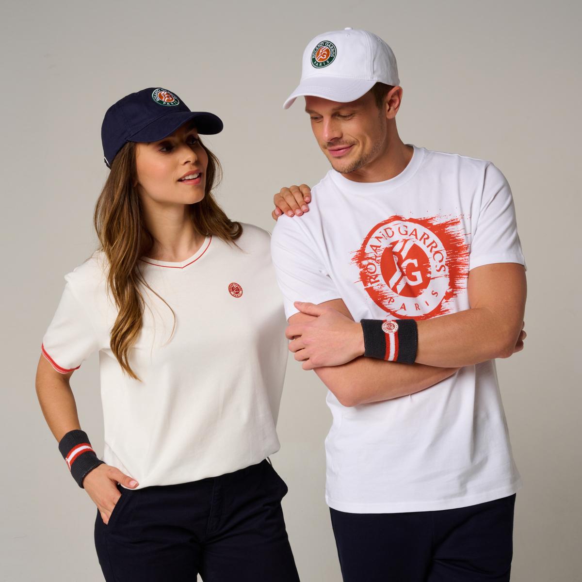 Roland Garros Cap officiële collectie, verstelbare maat, Wit, One size