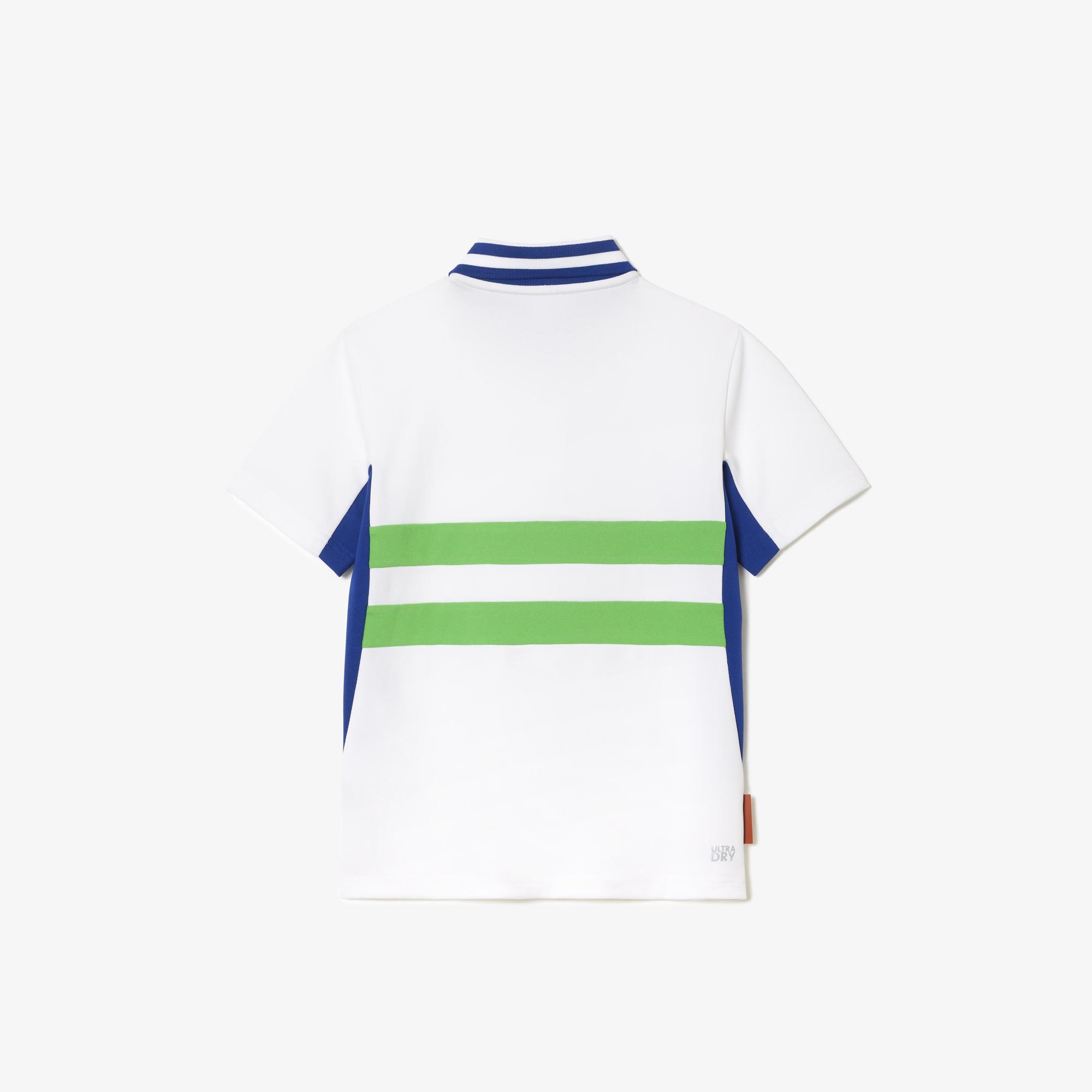 Polo Performance enfant Lacoste x Roland Garros Blanc