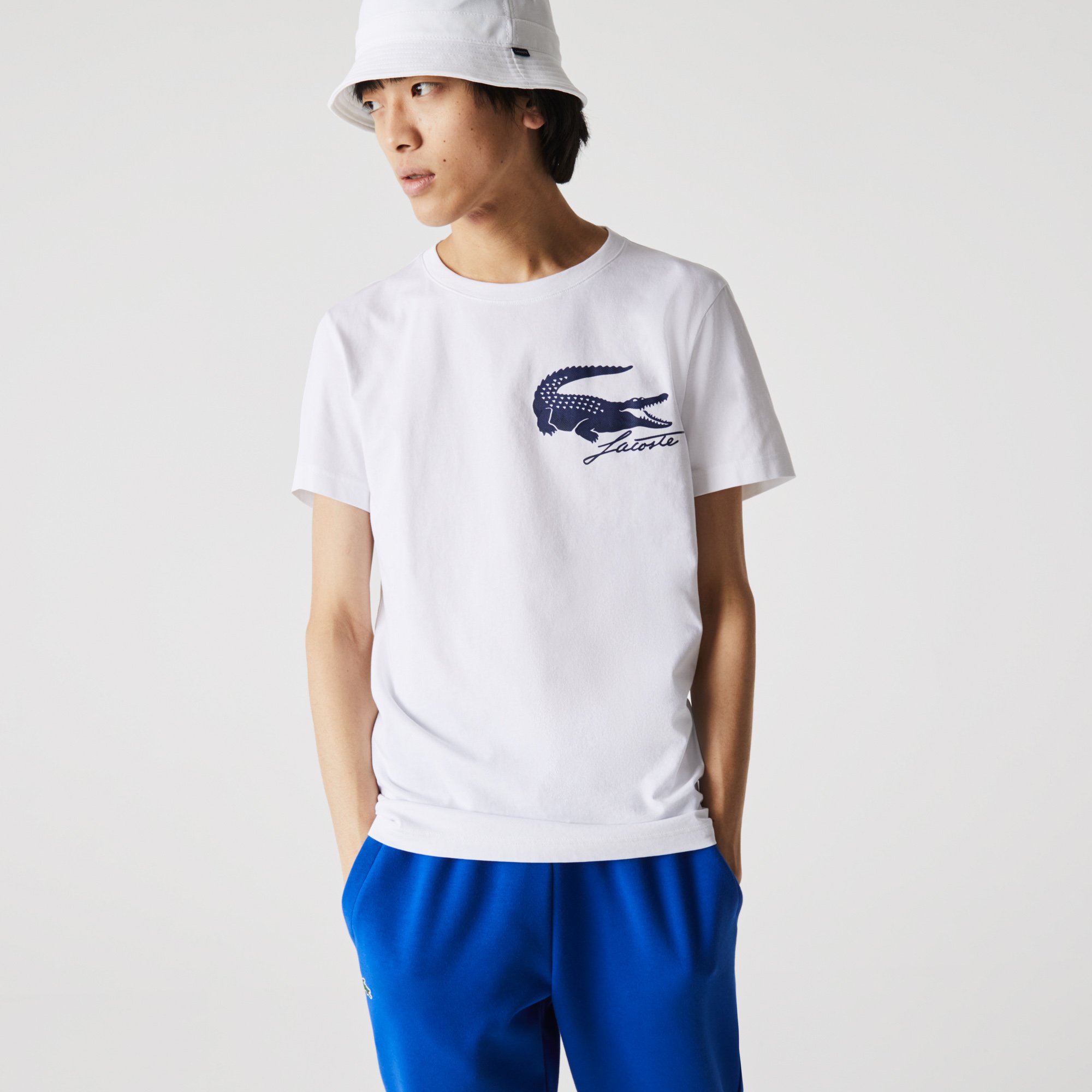 Vise dig blødende type Lacoste for Roland-Garros crocodile print T-shirt - white | Roland-Garros  Store