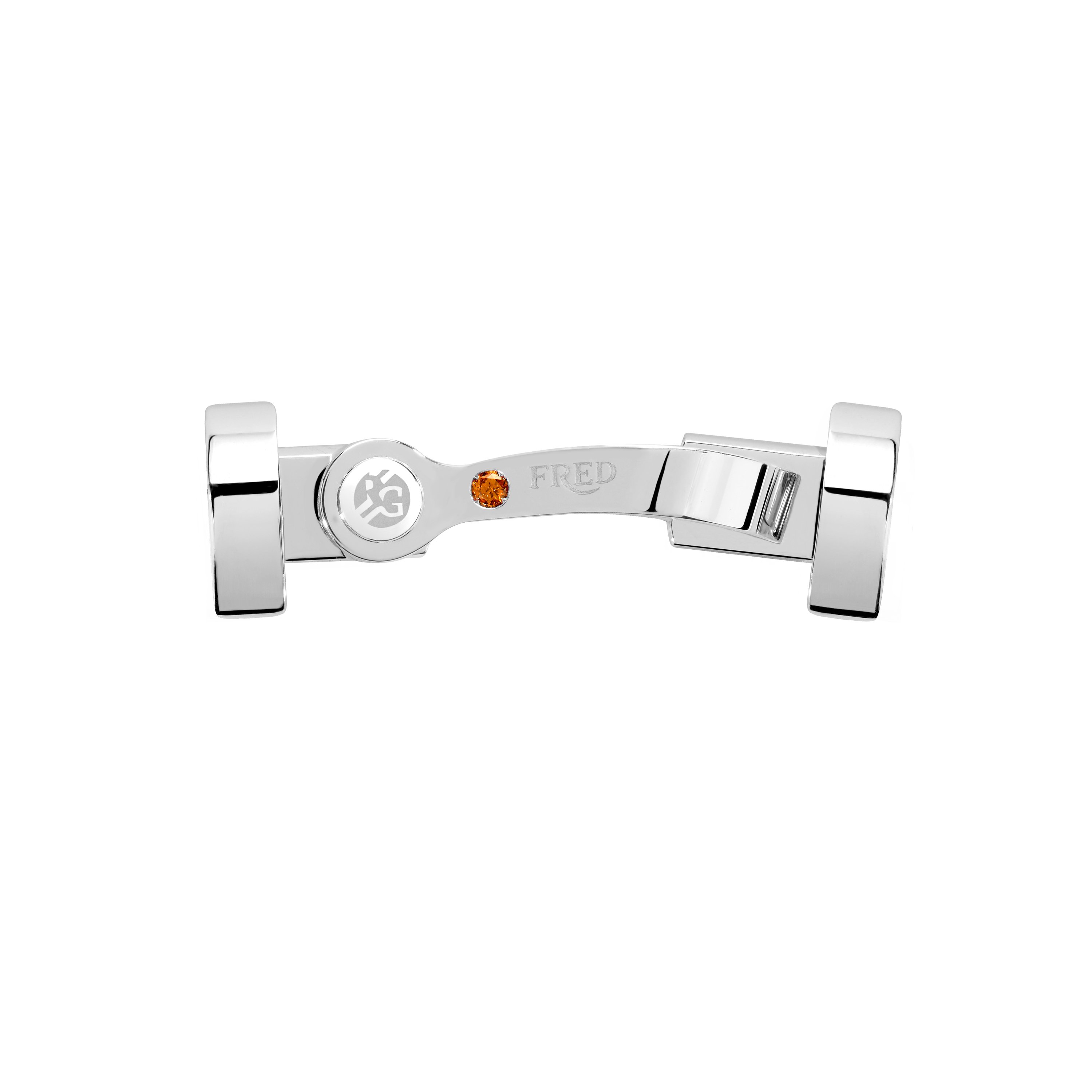 FRED Force 10 buckle for Roland-Garros - Large model 18K white and one  mandarin garnet