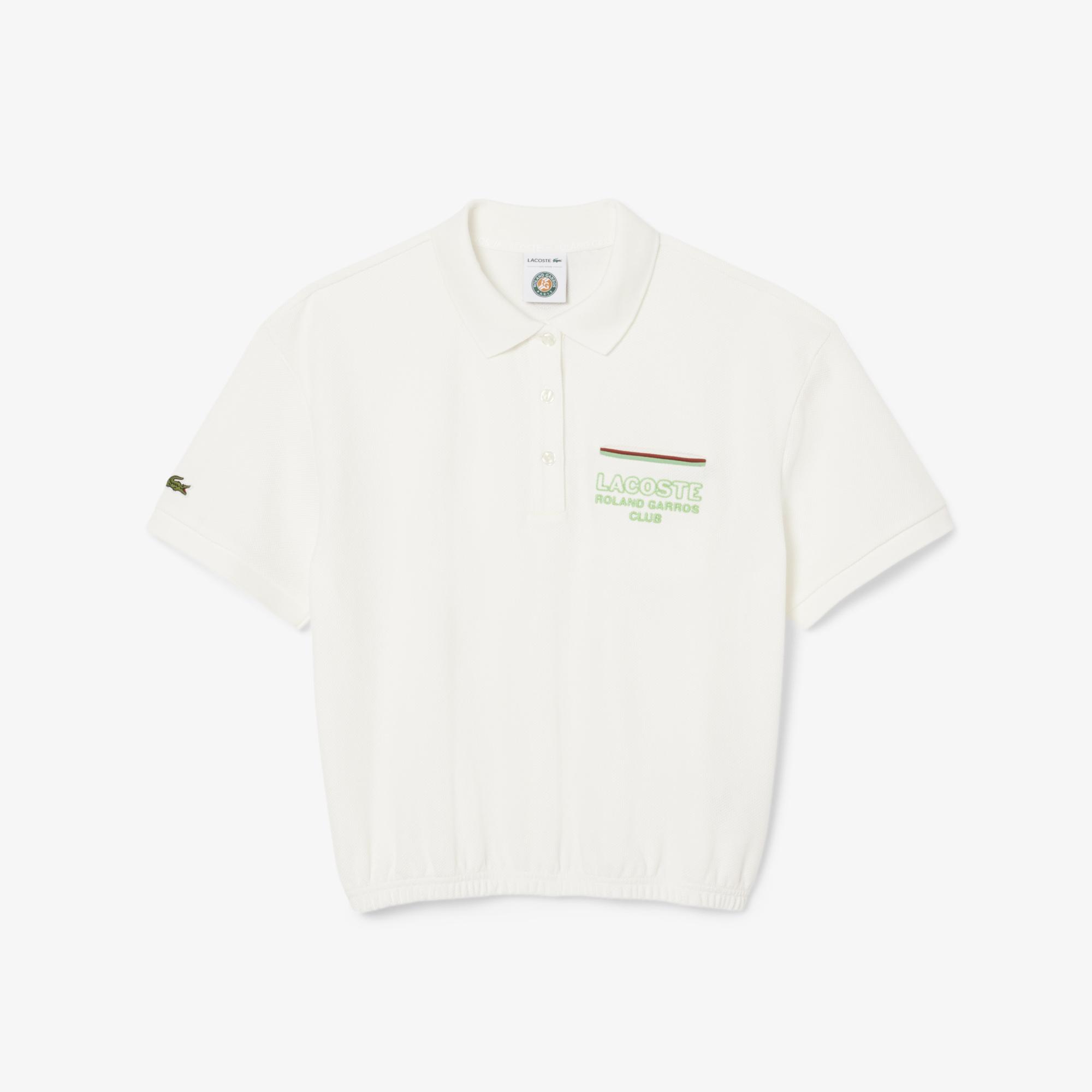 LACOSTE CLUB GOLF ポロシャツ 半袖 白 Lacoste x Roland-Garros Club Woman Polo shirt - Ecru | Roland