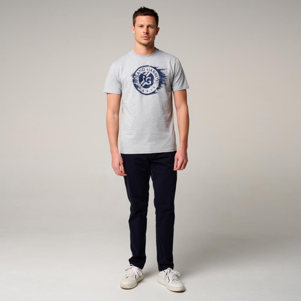 Roland-Garros logo men's t-shirt - Heather Grey | Roland