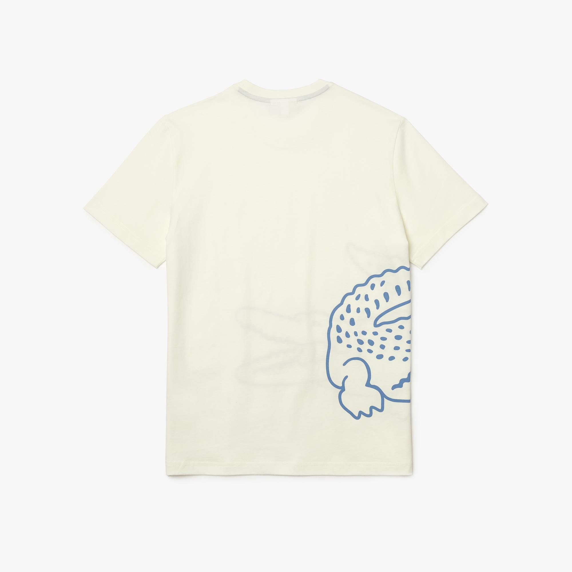TH0458-70V - TEE SHIRT HOM BIG CROCO - FARINE | Roland-Garros Store