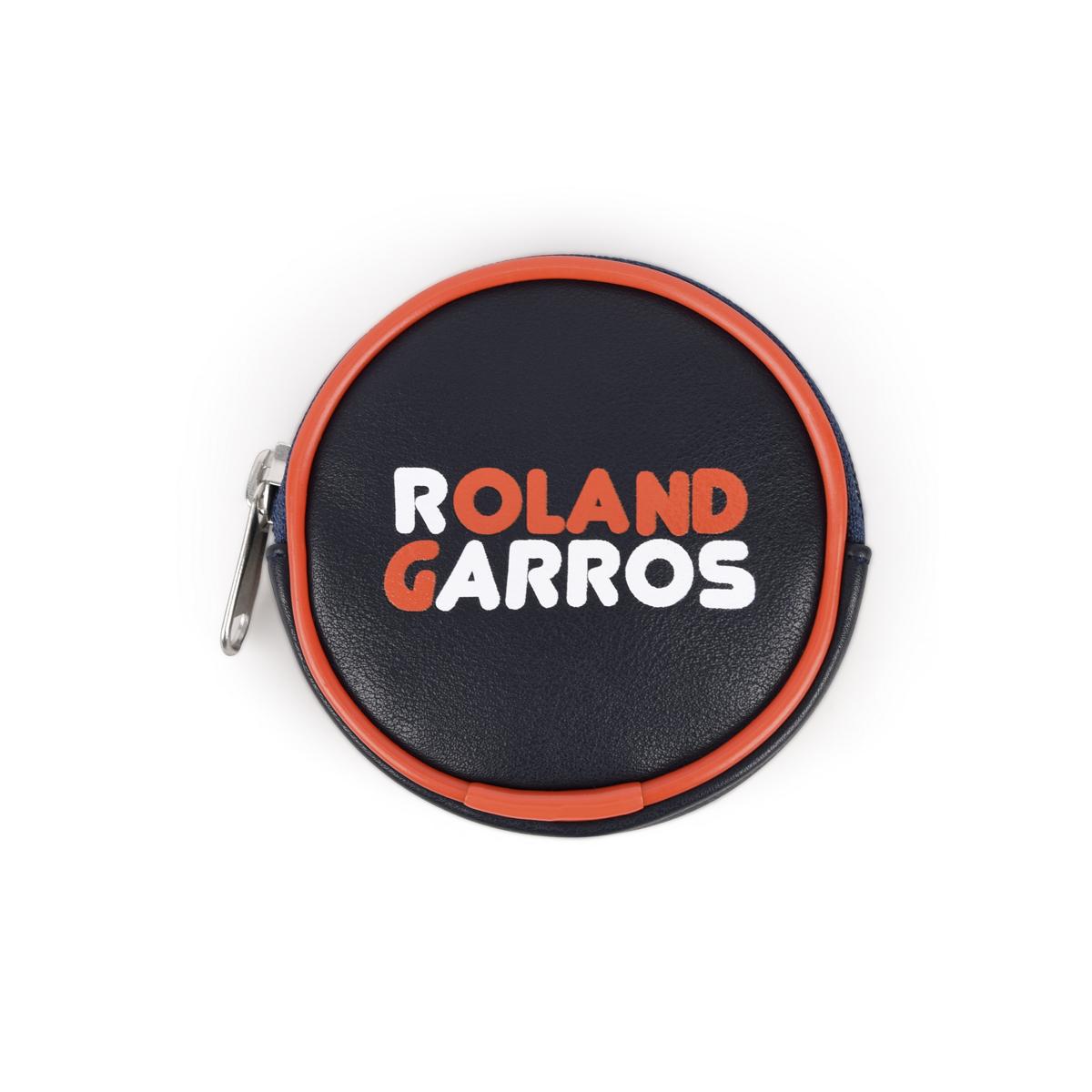 Porte Monnaie Roland Garros Officiel - Collection Tennis, Diamètre 9 Cm, Polyester