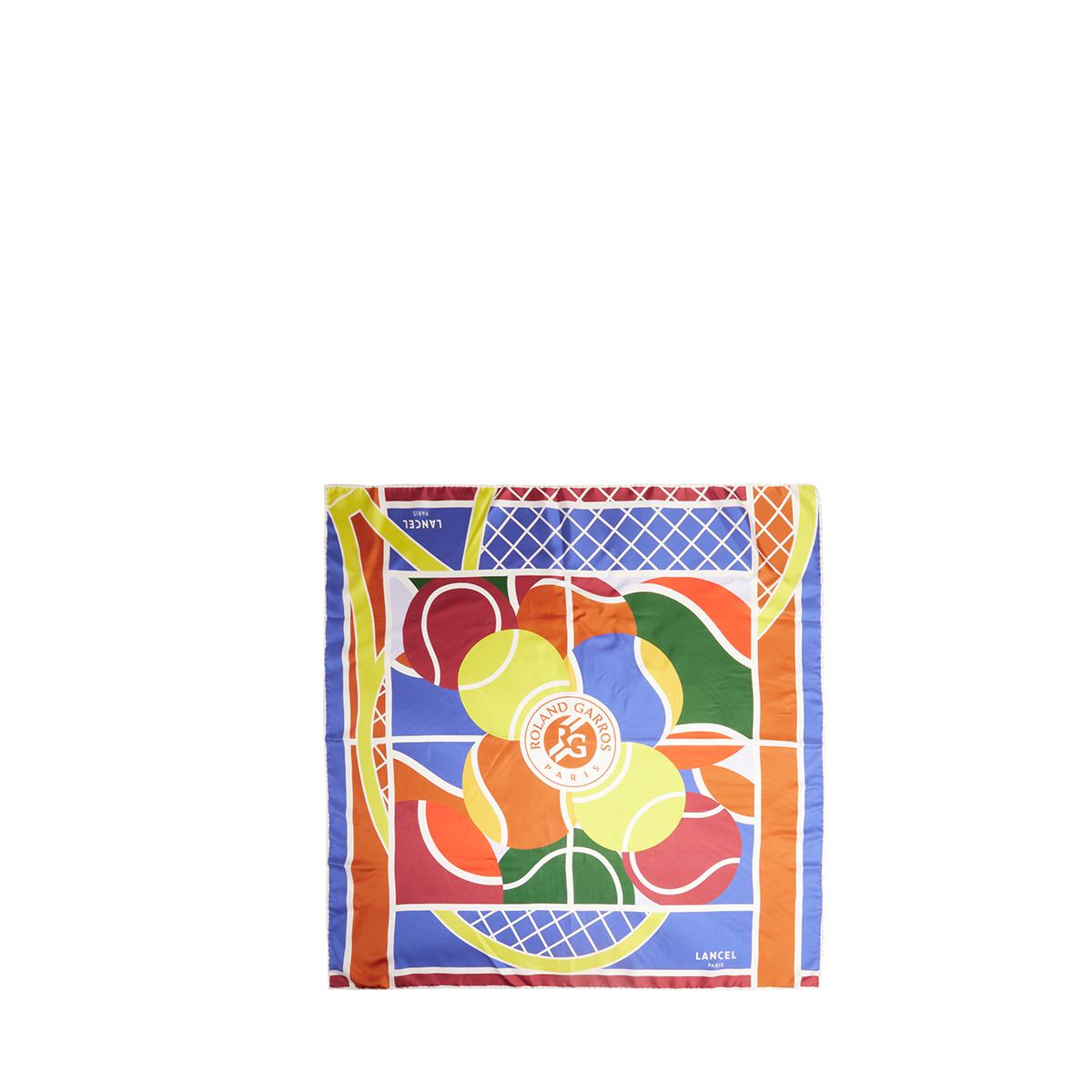 Lancel Paris x Roland-Garros 90cm Silk square - Multicolor