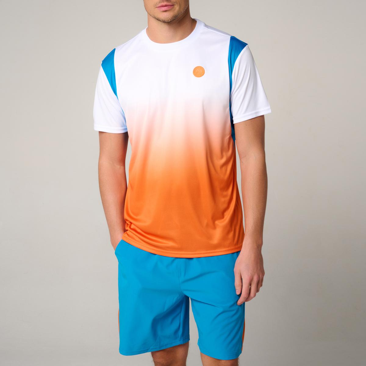 Sweat Roland Garros Pop Energy Femme - Blanc Avec Manches Bicolores Bleu/rose, Logo RG, Col Rond Décontracté