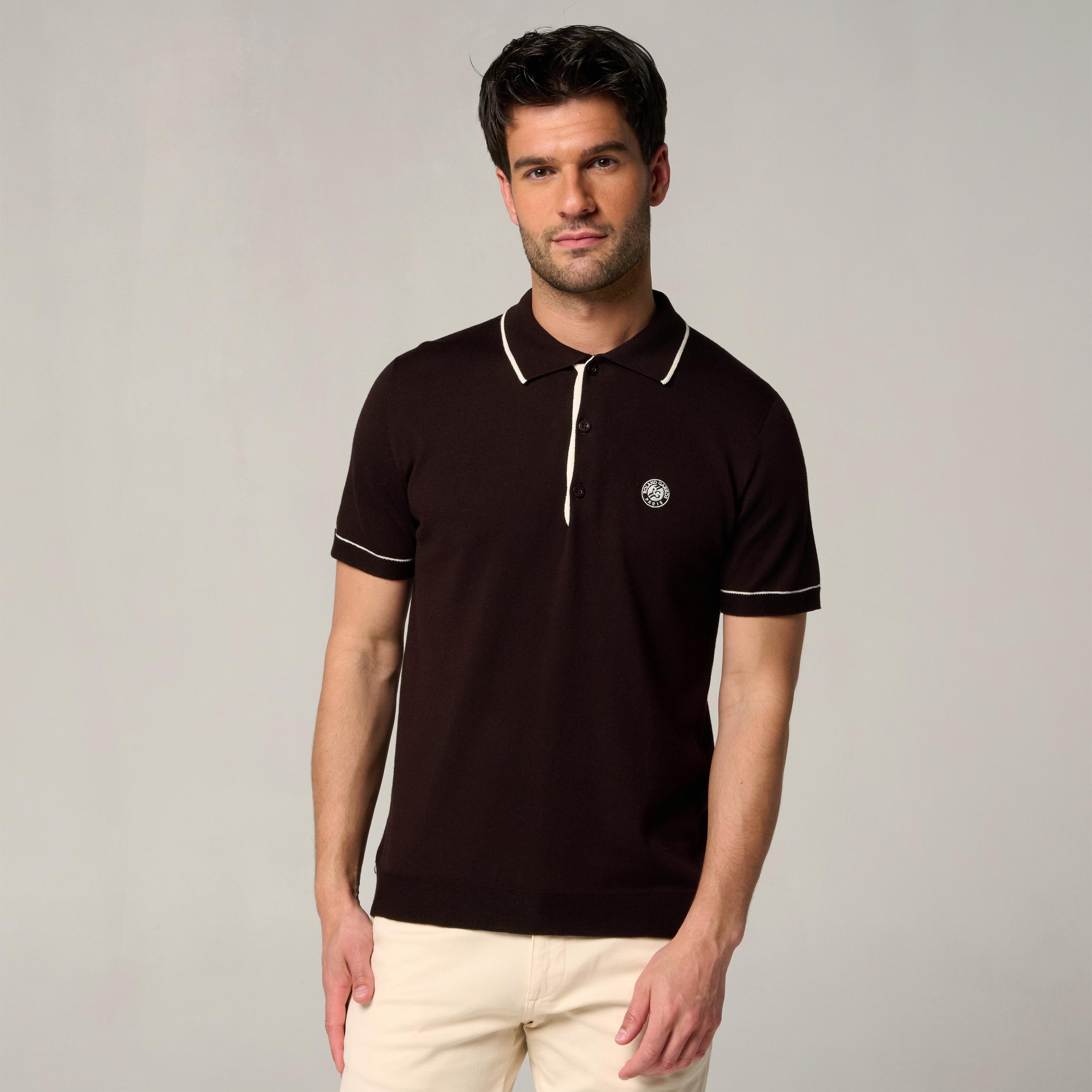 Roland-Garros Heritage Man Polo shirt - Chocolate | Roland-Garros