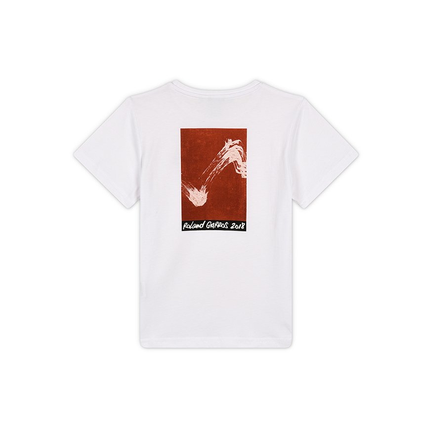 Children S 18 Roland Garros Poster T Shirt With Tricolor Logo White Roland Garros Store