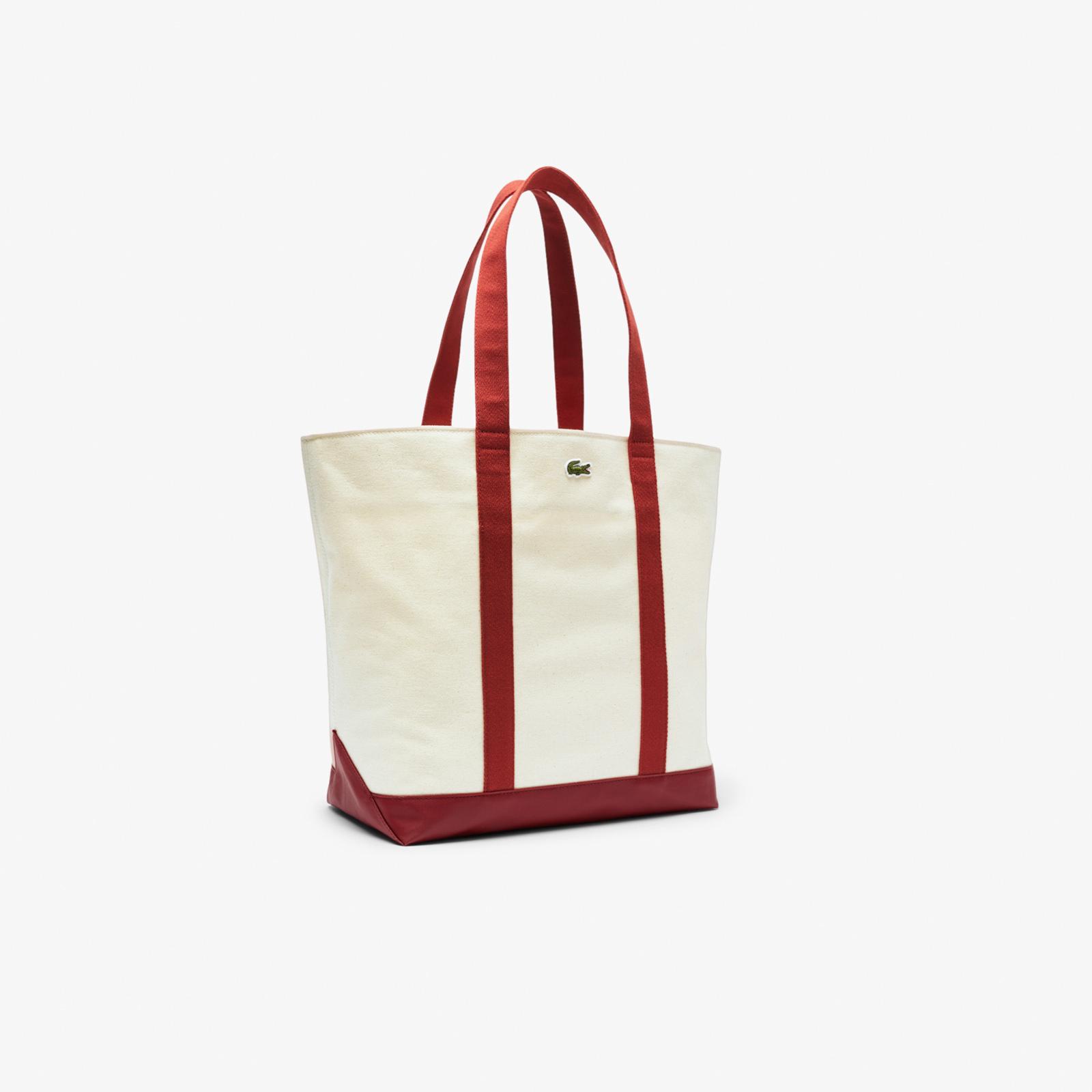 ★LACOSTE★ Women's Roland Garros Large Shopper Bag NF4945R5 Lacoste x Roland-Garros Shopping bag - Ecru | Roland-Garros