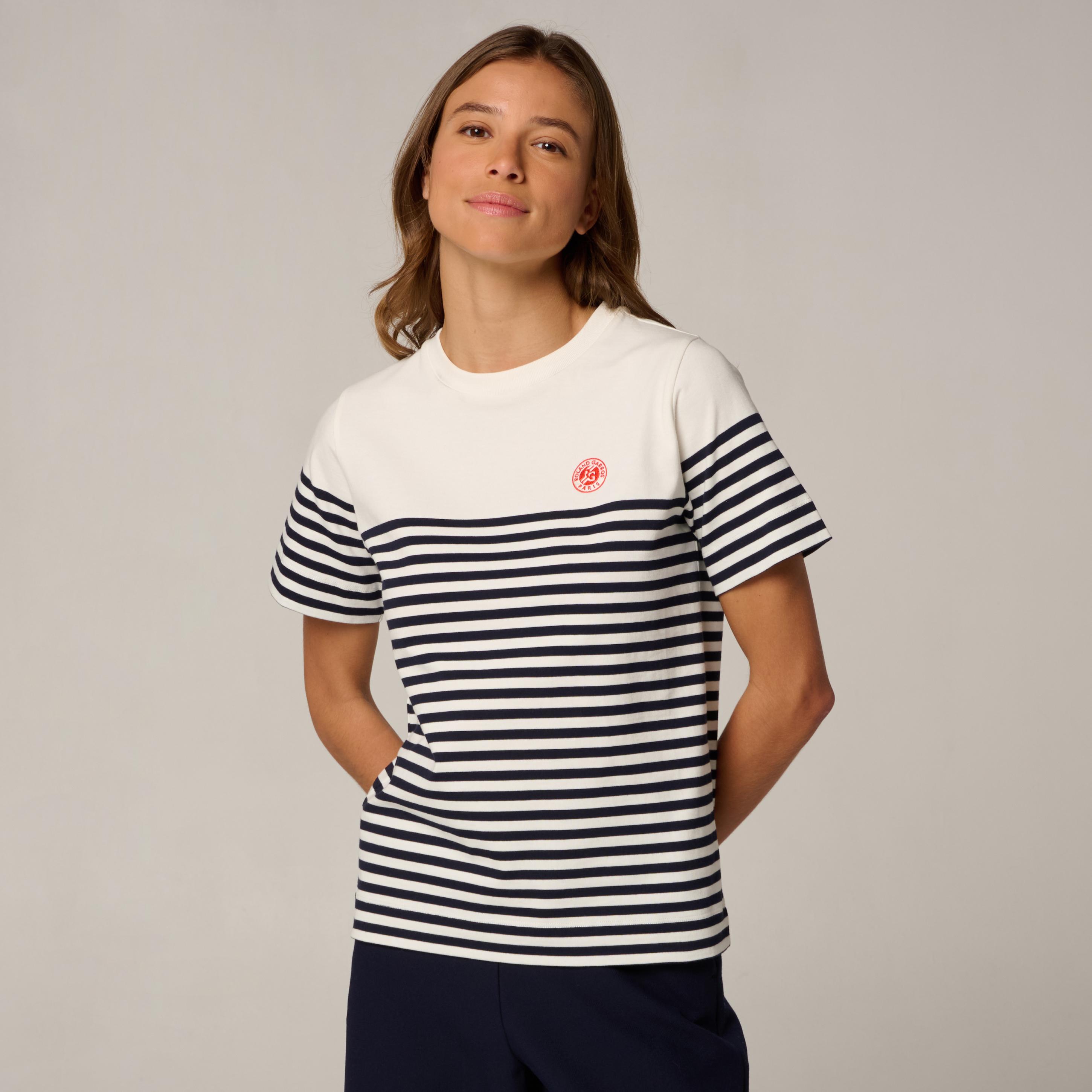 Canotta Donna ROLAND GARROS Heritage - Colore Ecru Con Logo Giallo, Morbida E Versatile, Vestibilità Comoda