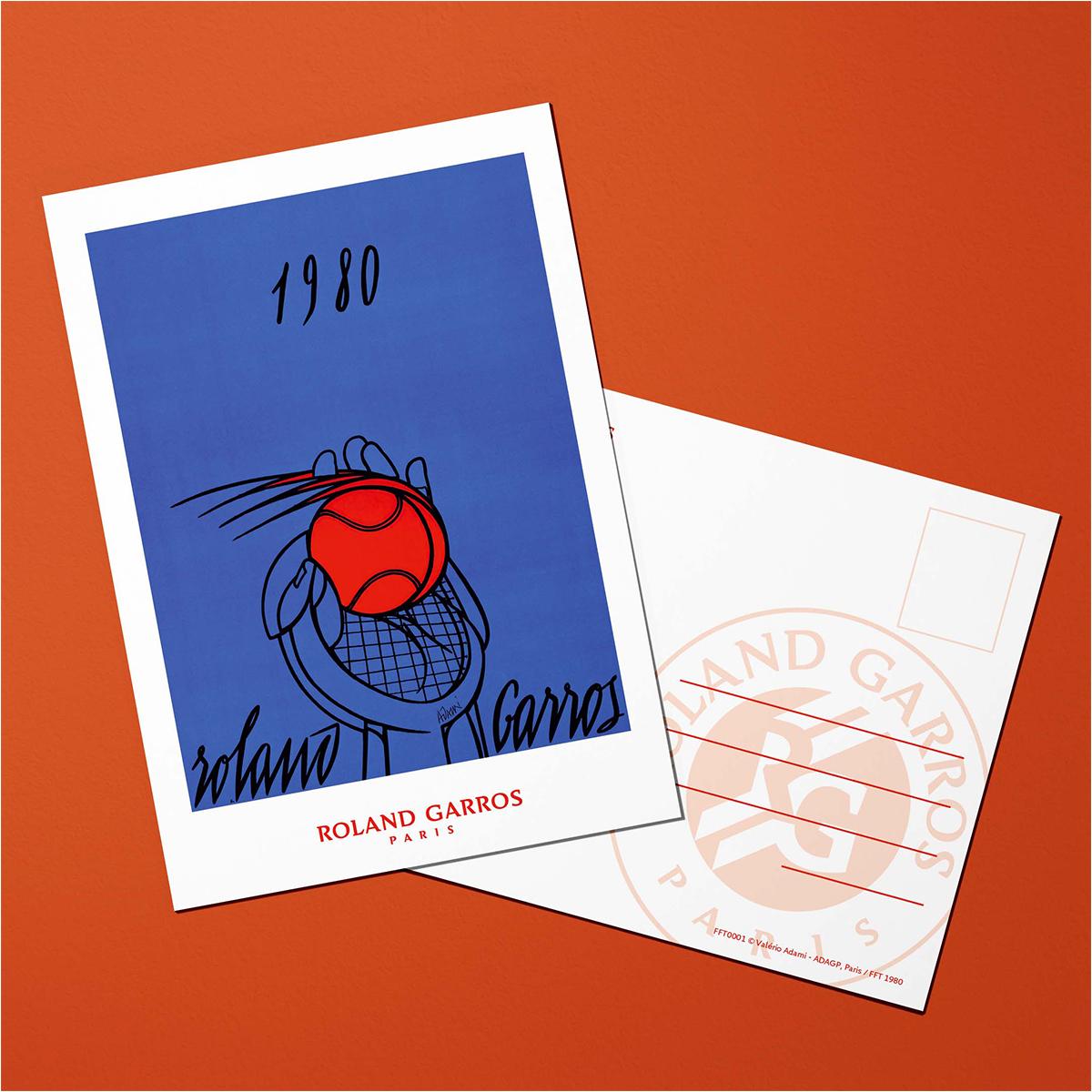 Oneart x Roland-Garros RG 1980 Postcard10.5x14.8 cm - Clay