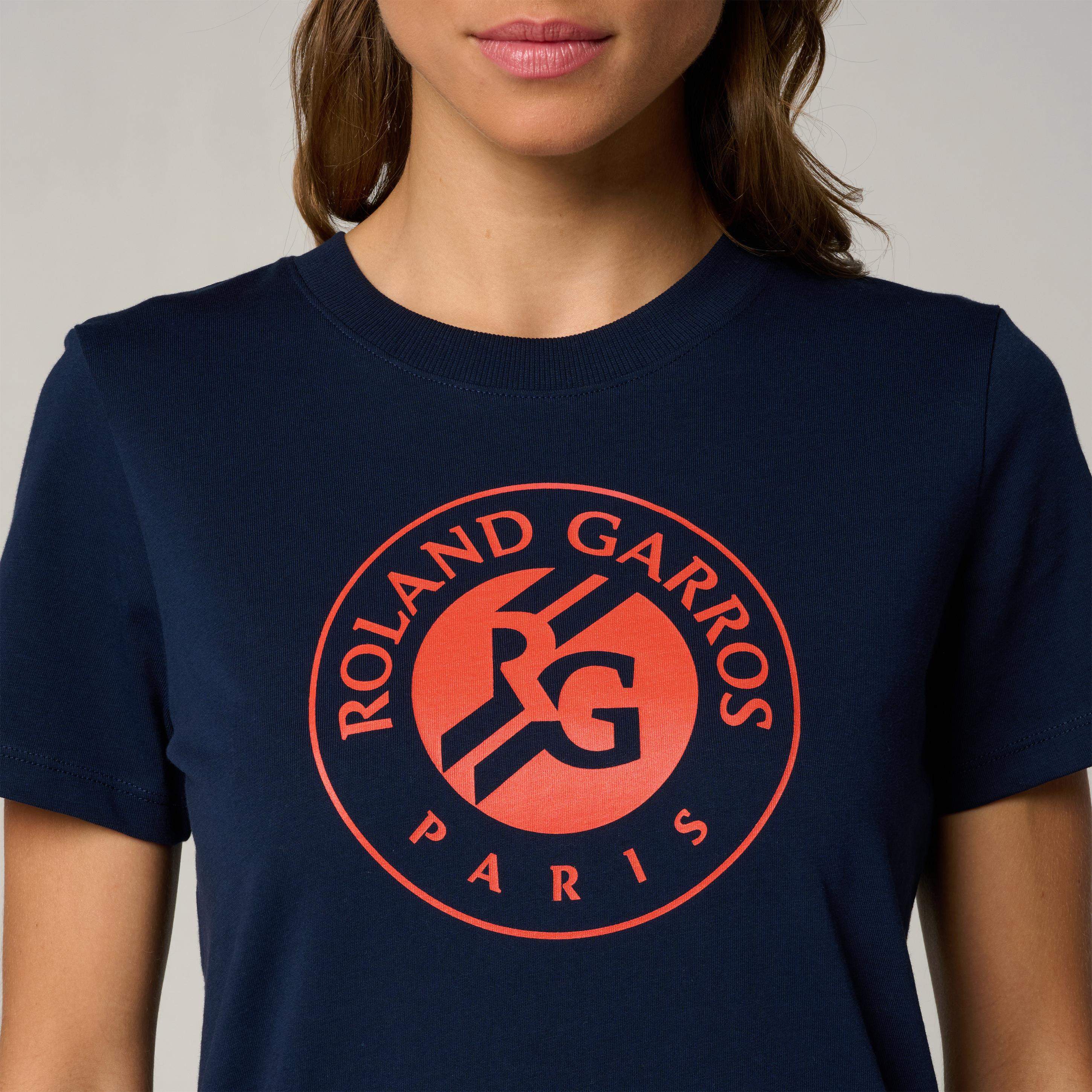 Roland-Garros woman logo T-shirt - Navy | Roland-Garros Store