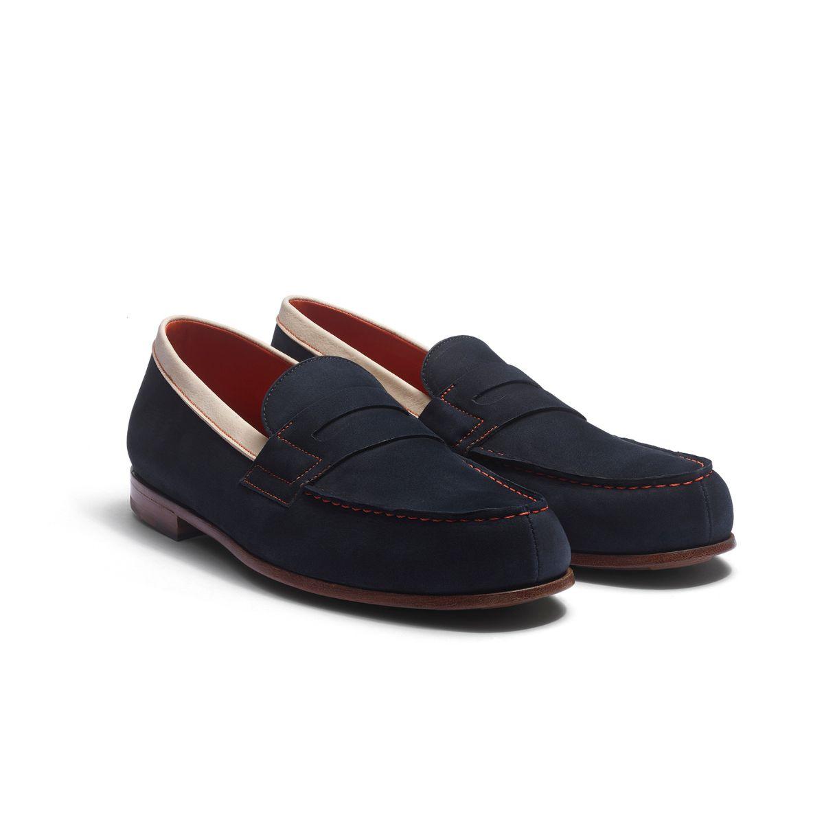 J.M Weston x Roland-Garros Man Loafers - Navy blue | Roland-Garros 