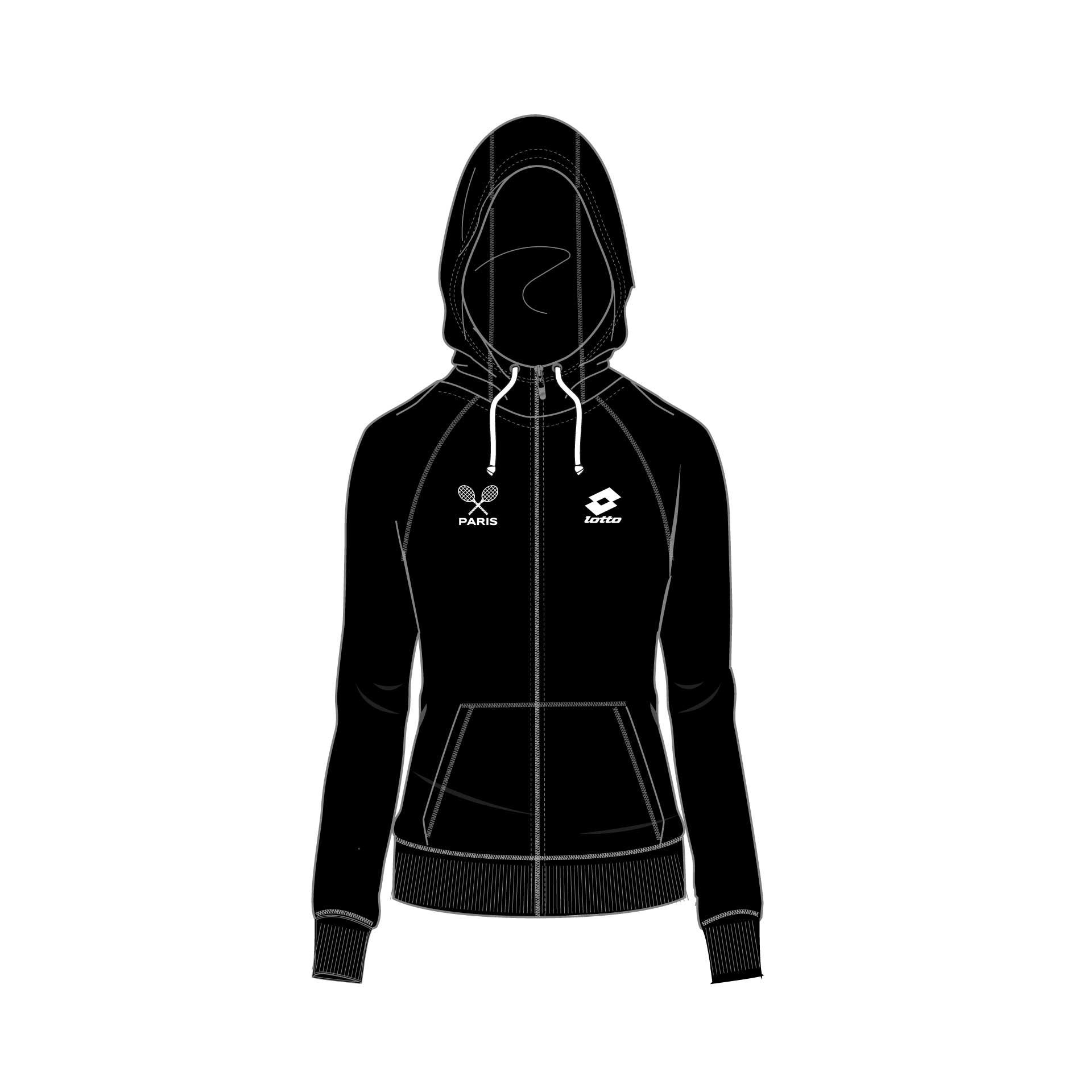 Sweat Lotto 100% Coton Noir Et Blanc - Taille FR 4 / US L / EU 50 - Neuf