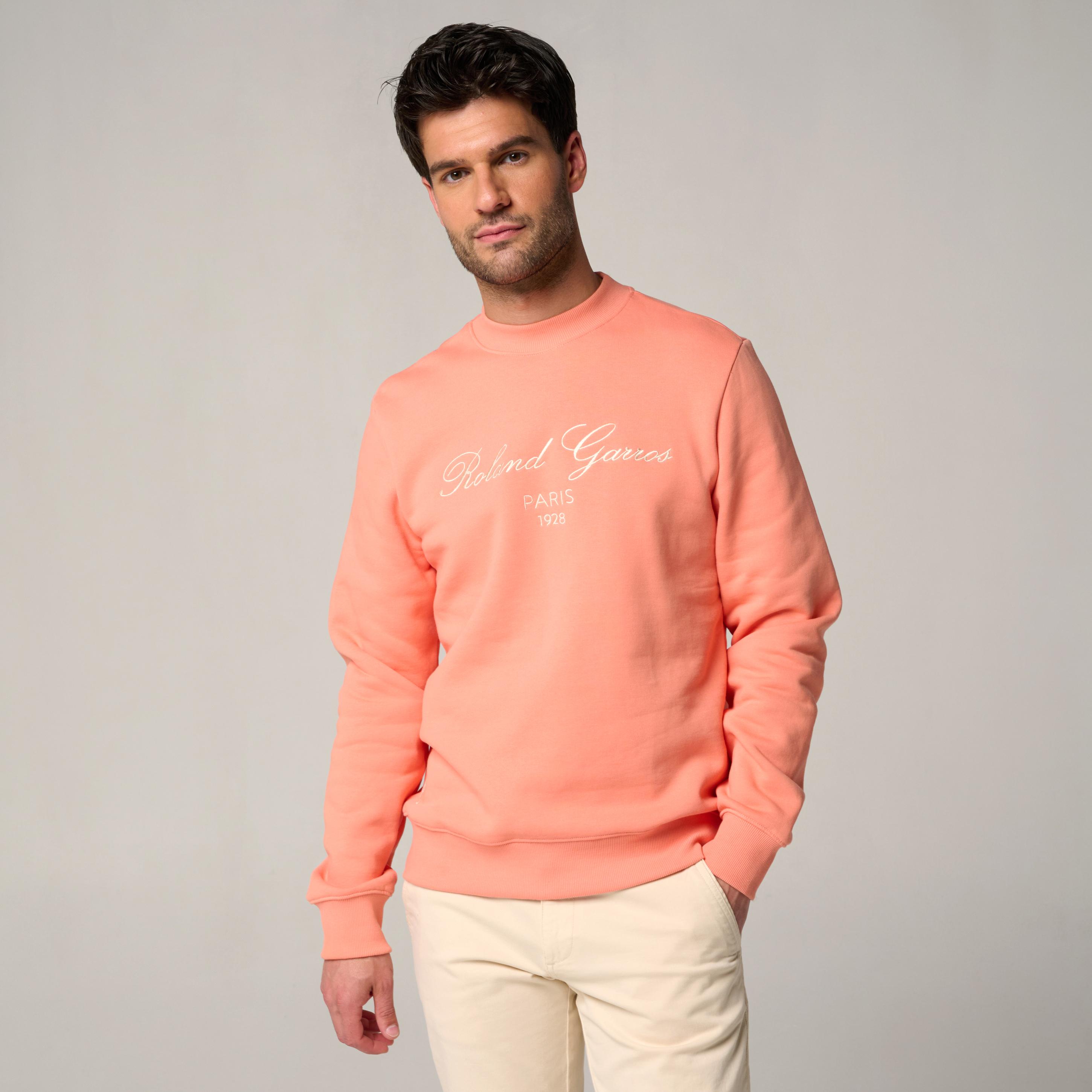 Roland-Garros man Sporty Chic Sweatshirt - Coral | Roland-Garros Store