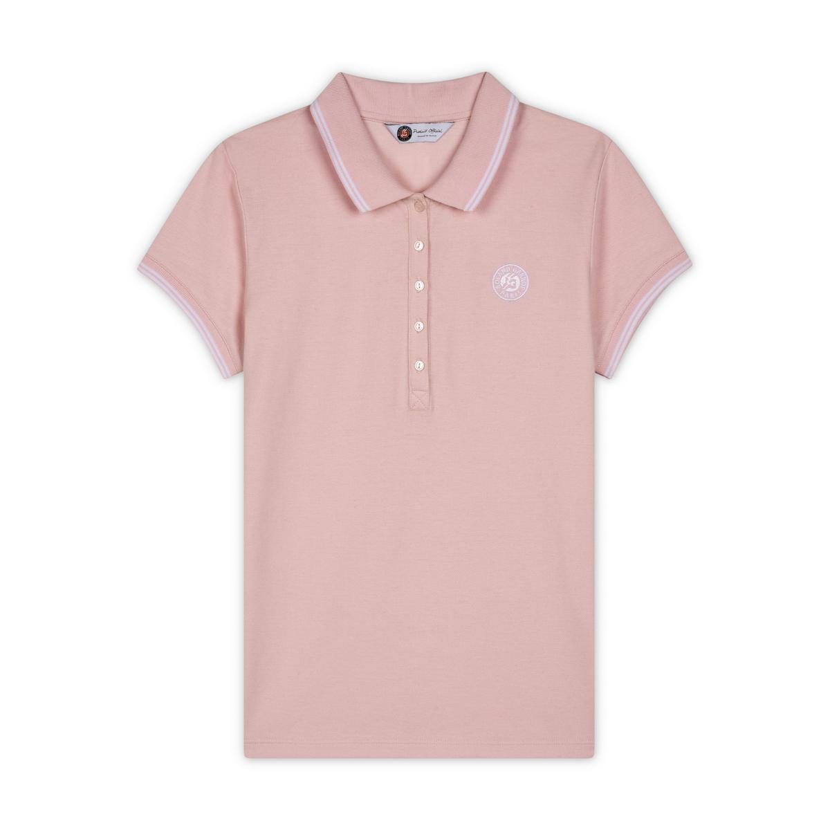 ROLAND GARROS Polo sans Manches avec Logo Finitions de Couleur pour Femme