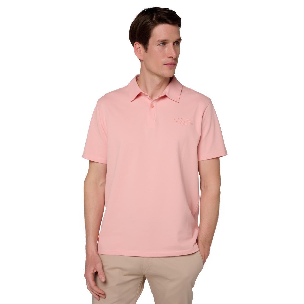 Light pink polo shirt men sale