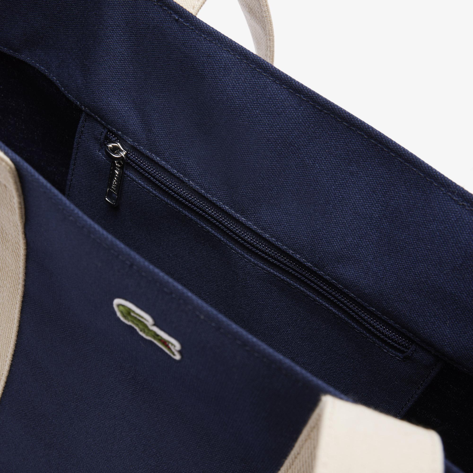 【LACOSTE】Roland Garros Top Zipper Tote Bag_NF4943R (NAVY) Lacoste x Roland-Garros Shopping bag - Navy blue | Roland