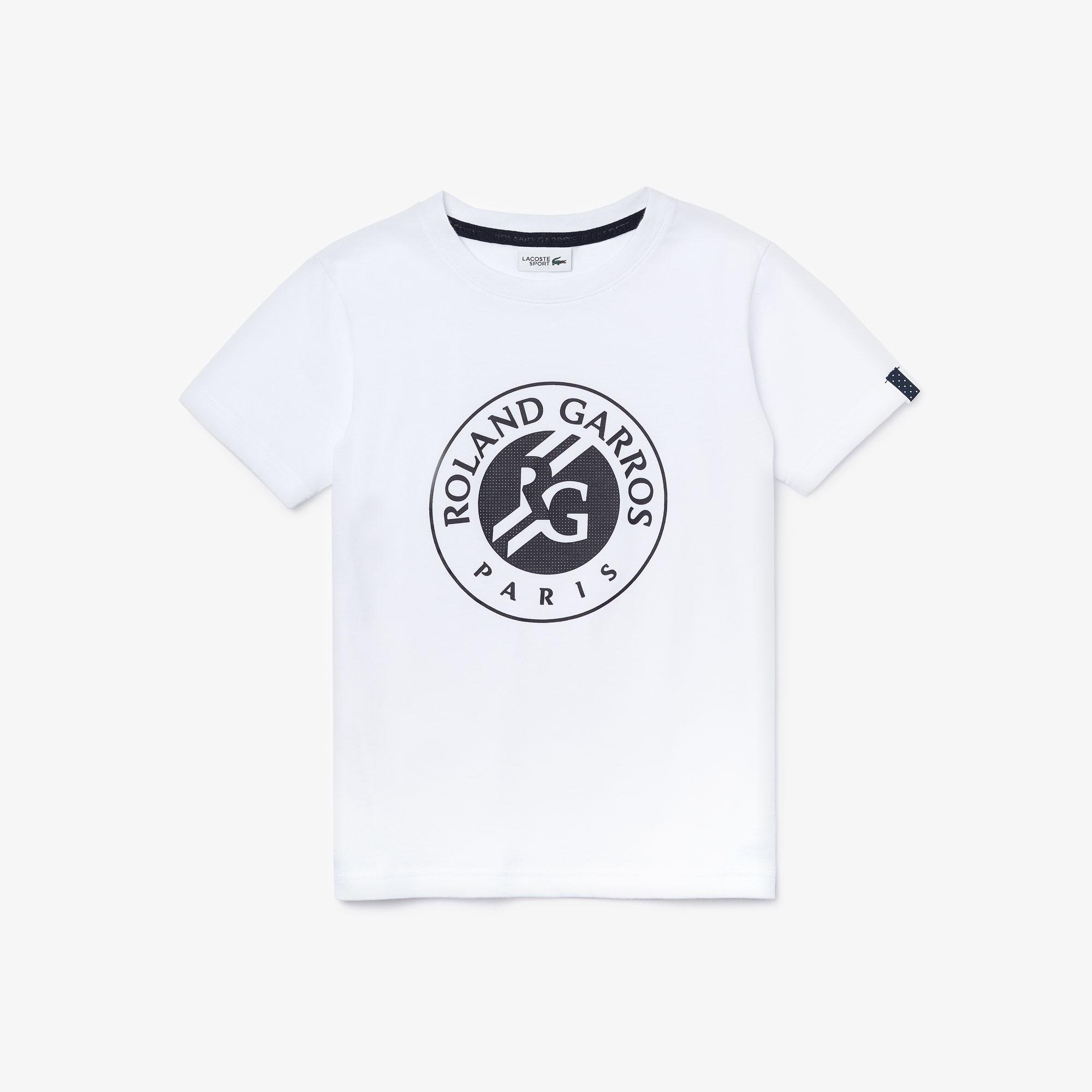Lacoste x Roland Garros Boy's T-Shirt with logo - white ...