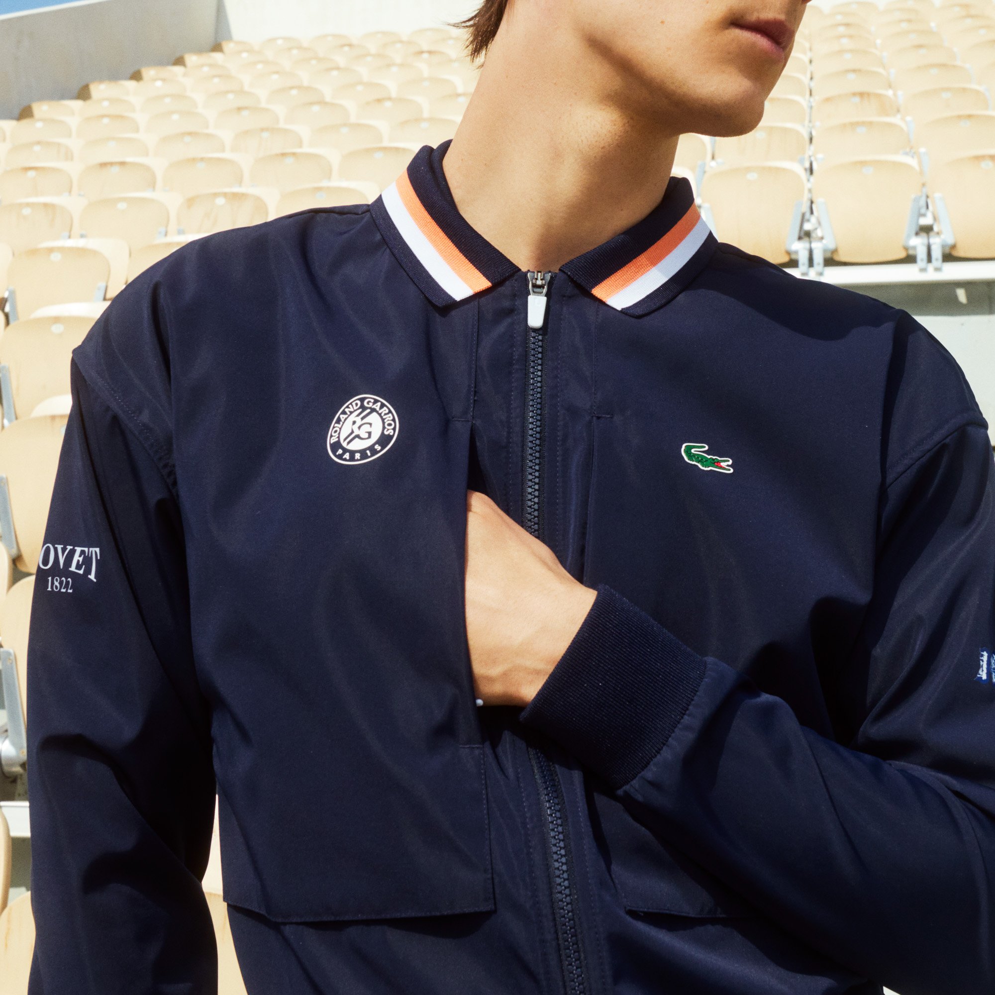 make you annoyed a little gallop Lacoste for Roland-Garros man jacket - Navy | Roland-Garros Store