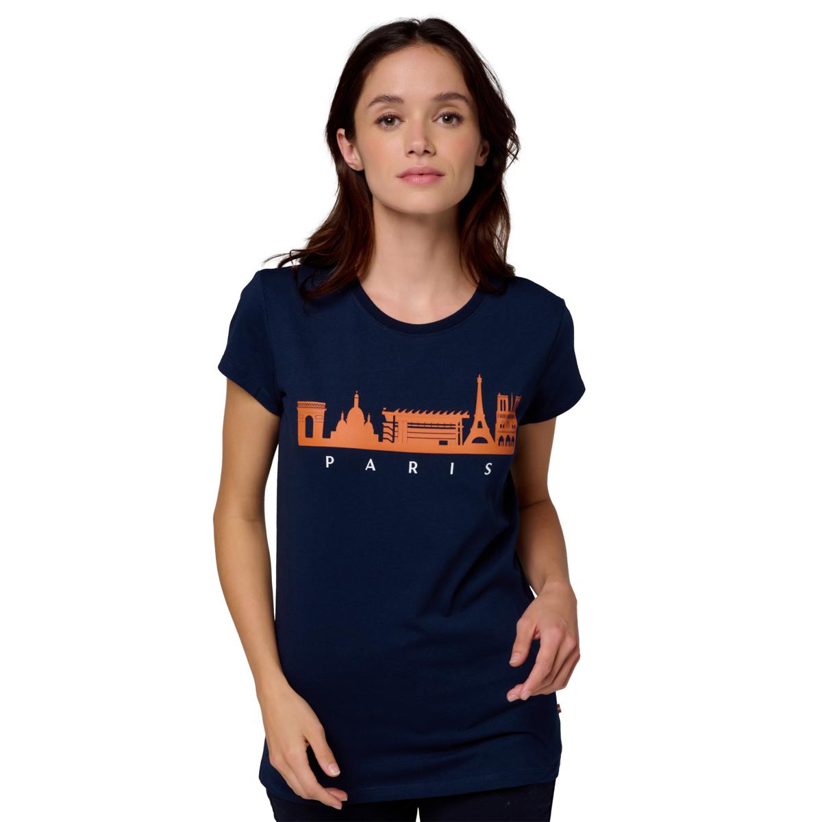 Roland Garros Skyline woman t shirt Navy