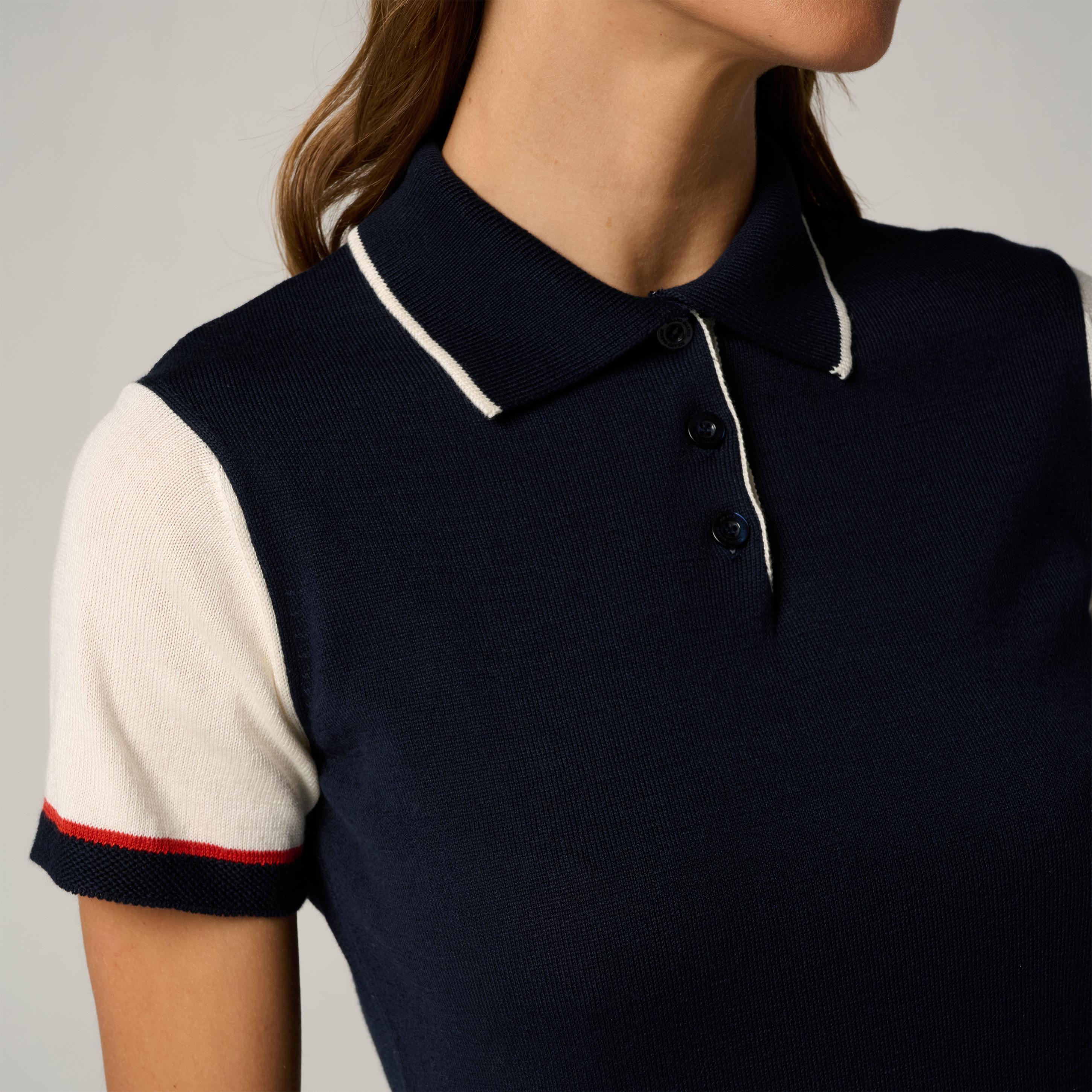 Chemise ROLAND GARROS Manches Courtes - Coton Blanc Rayé Rose, Taille M Ou 40
