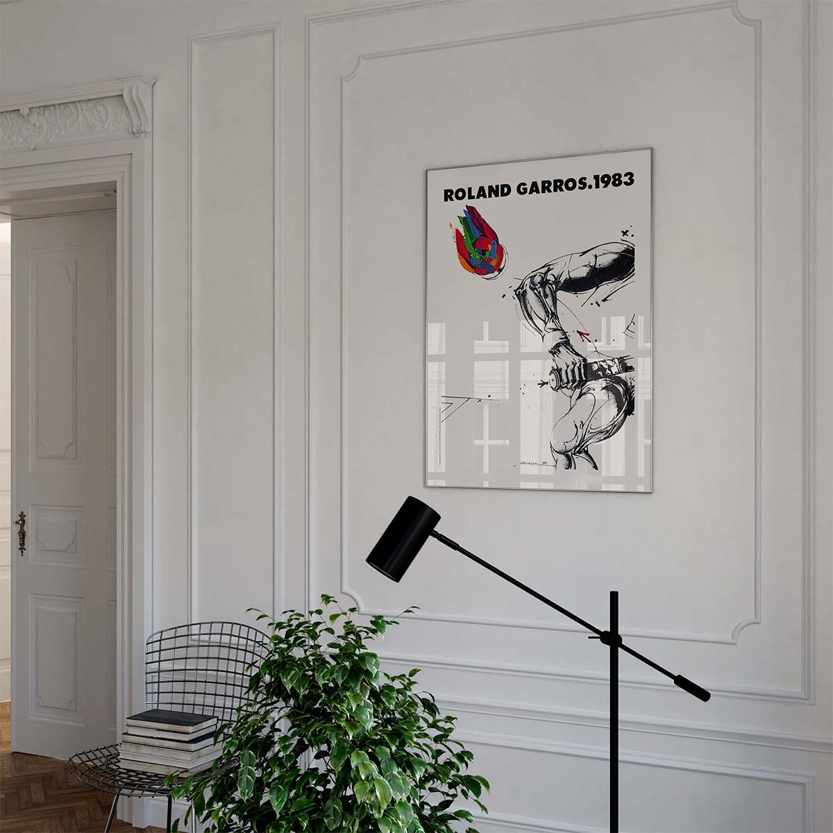 Oneart x Roland-Garros RG 1995 Poster50x70 cm in tub - Clay