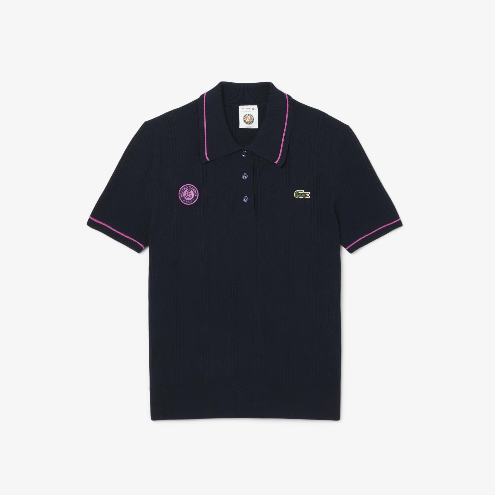 hirotasLACOSTE 「ROLAND GARROS」 Men's Roland-Garros Edition Ultra Dry Tennis T-Shirt - T