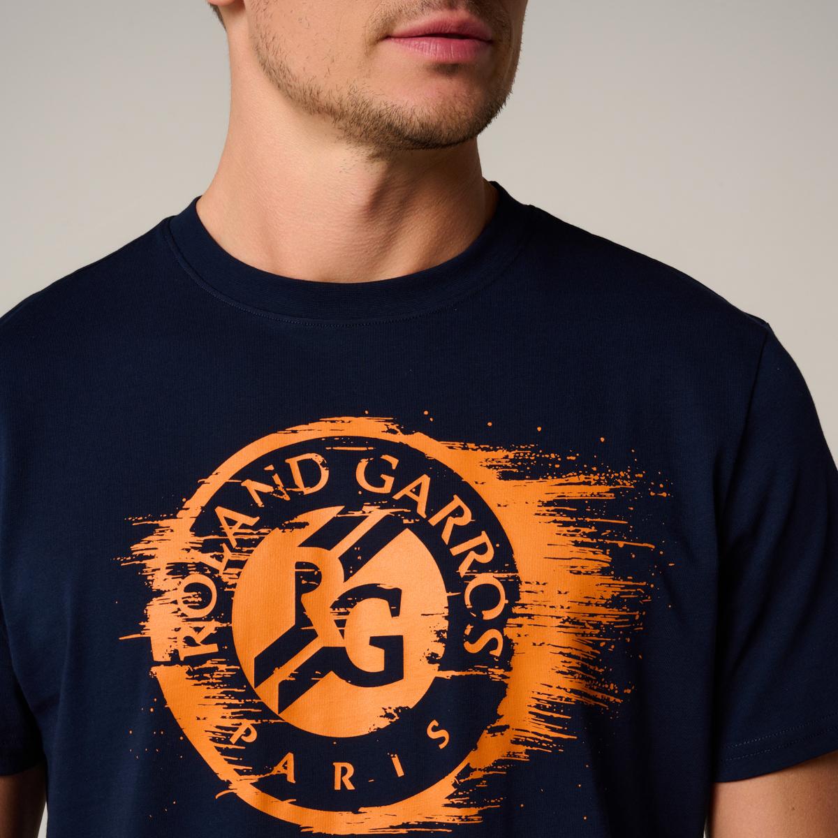 Roland Garros logo men s t shirt Navy Blue